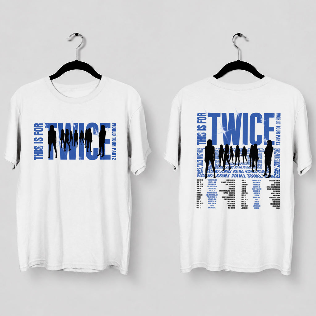 TWICE World Tour This Is For 2026 T-Shirt - Main view, Y2K kpop concert tee