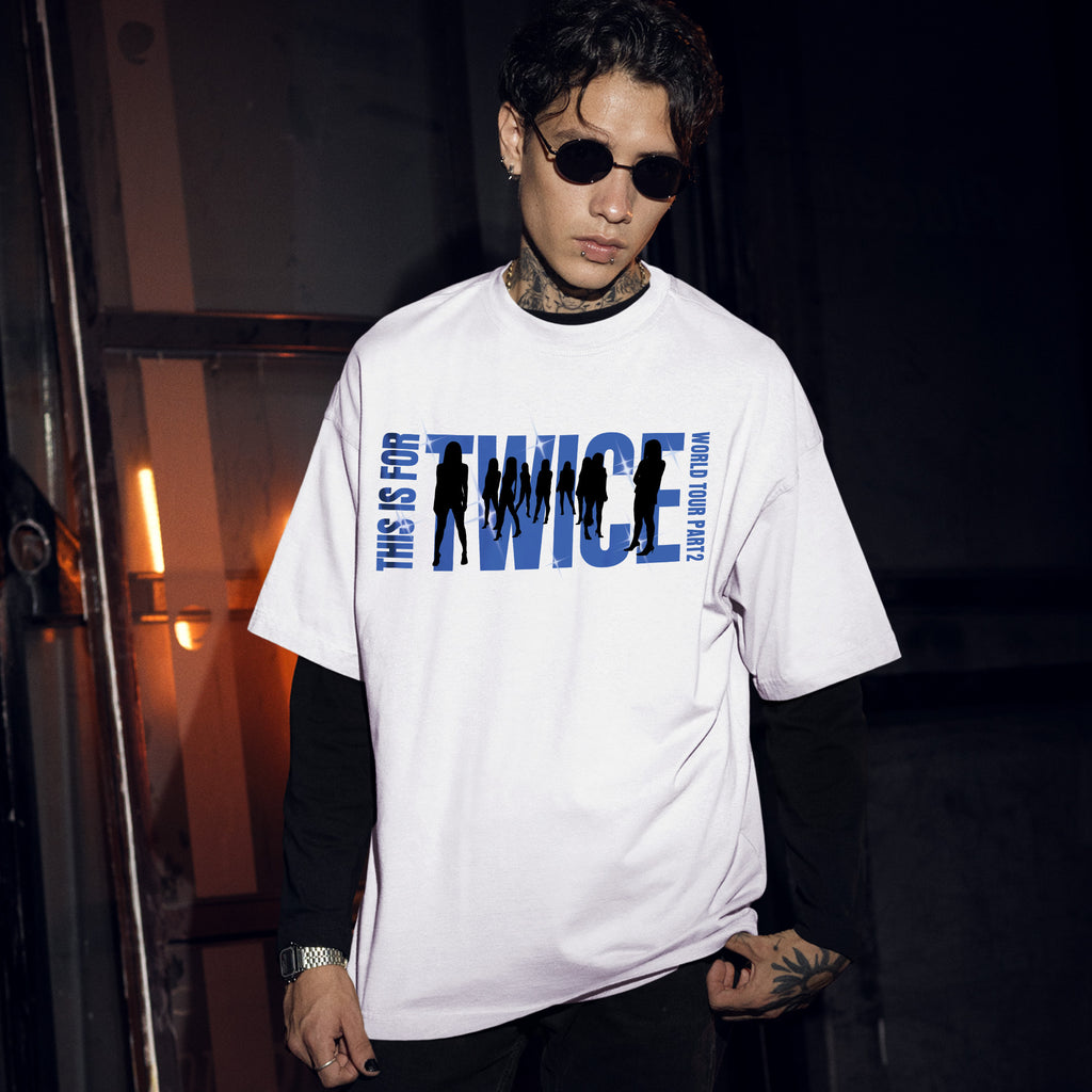 TWICE World Tour This Is For 2026 T-Shirt - Men Front view, Y2K kpop concert tee