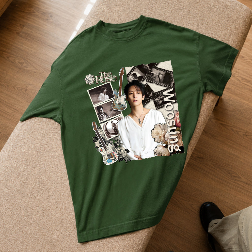 The Rose Woosung T-Shirt - Spread view, Y2K kpop concert tee