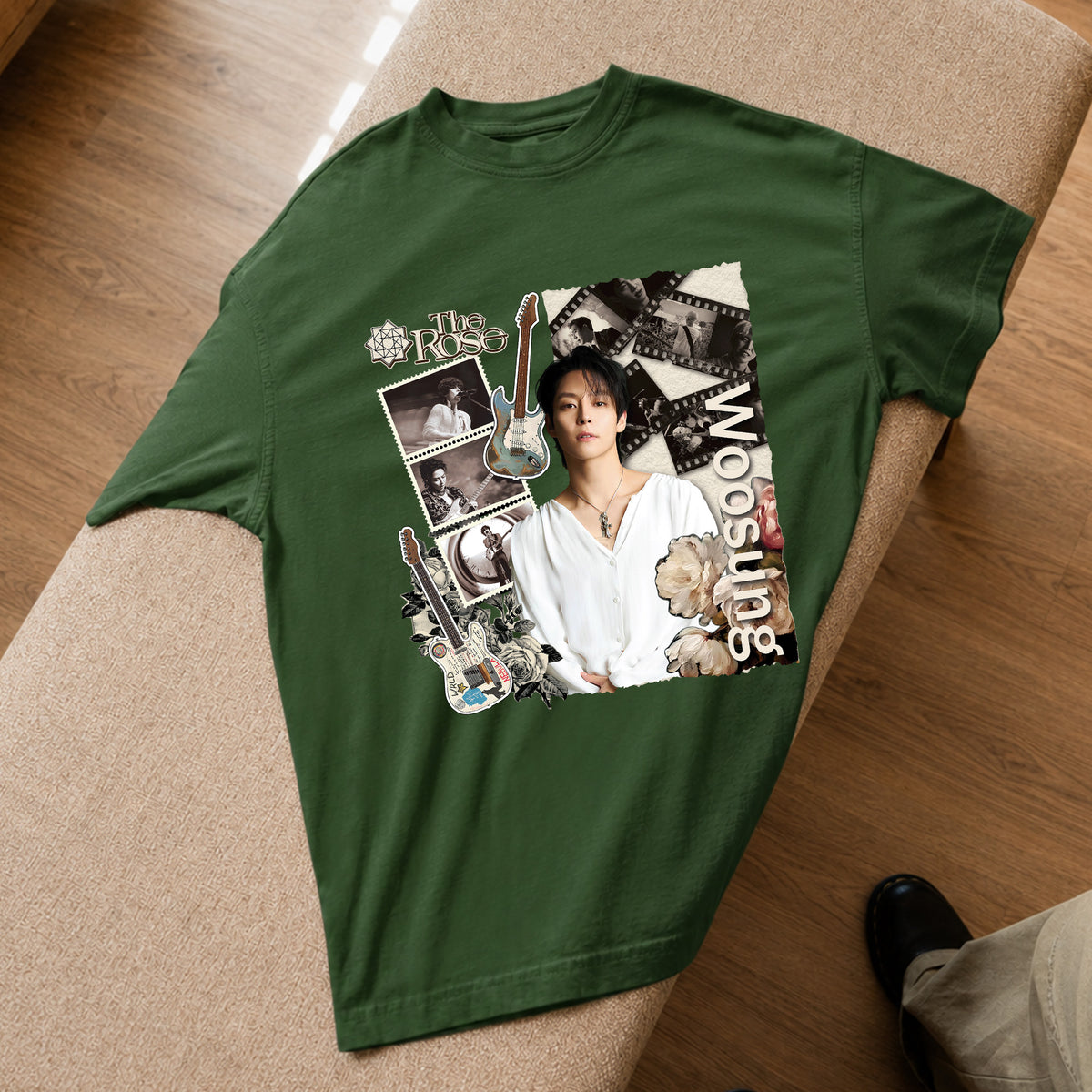 The Rose Woosung T-Shirt - Spread view, Y2K kpop concert tee