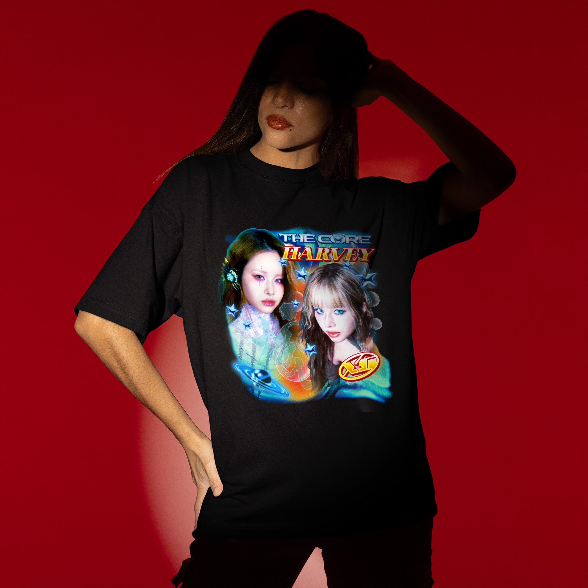 XG The Core Harvey T-Shirt - Women view, Y2K kpop concert tee