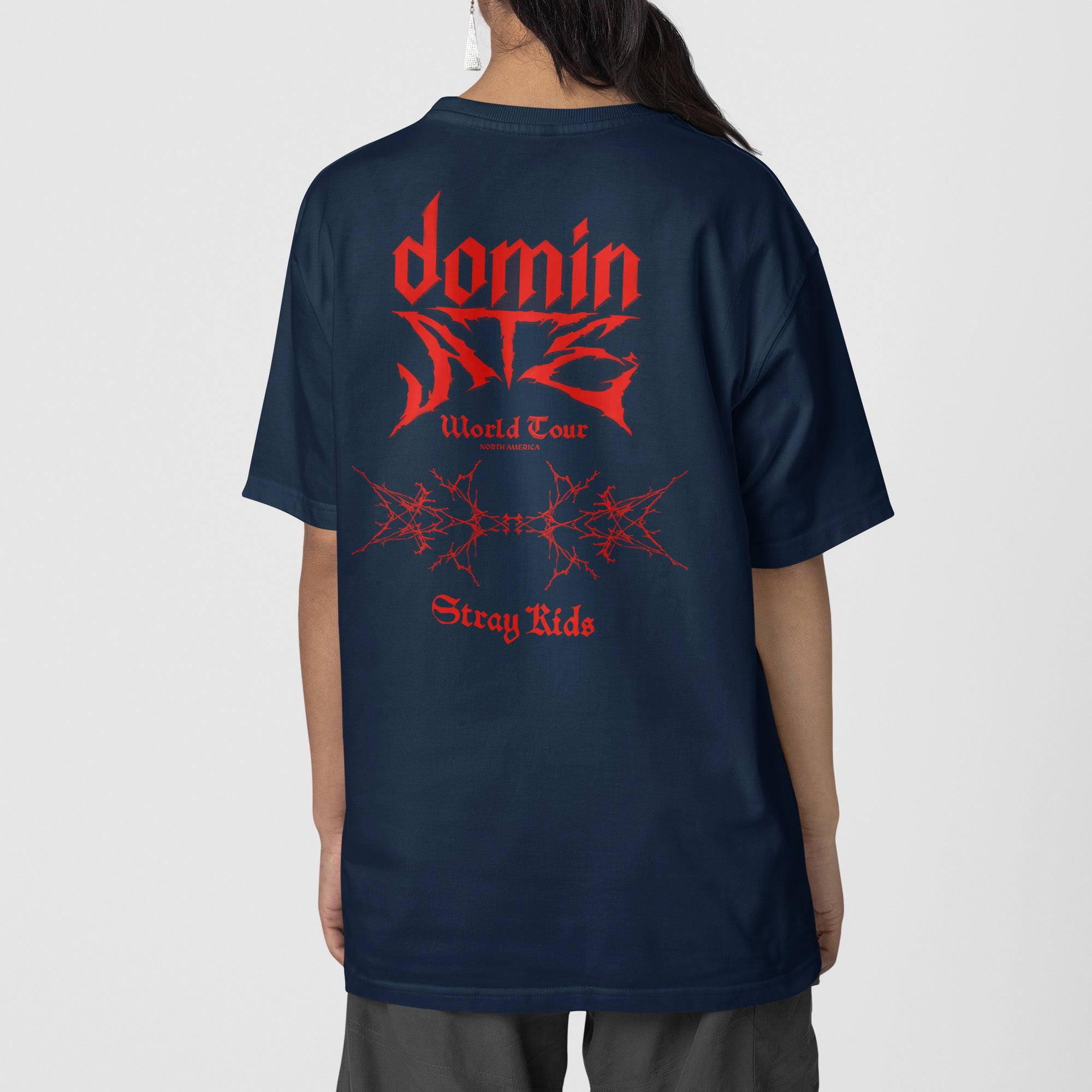 Stray Kids Kpop Band T-Shirt - Back view, Y2K kpop concert tee