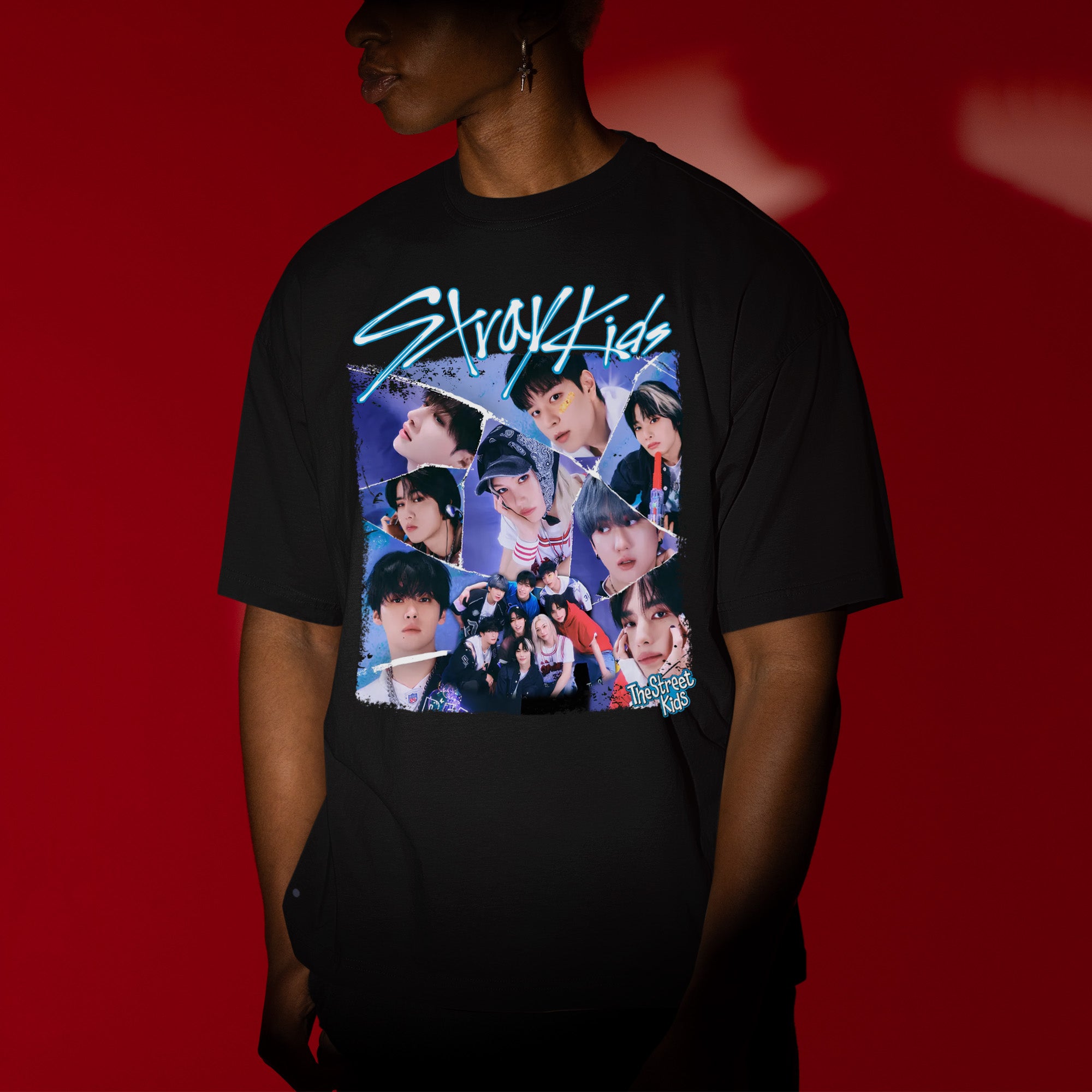 Stray Kids The Street Kids T-Shirt - Men view, Y2K kpop concert tee