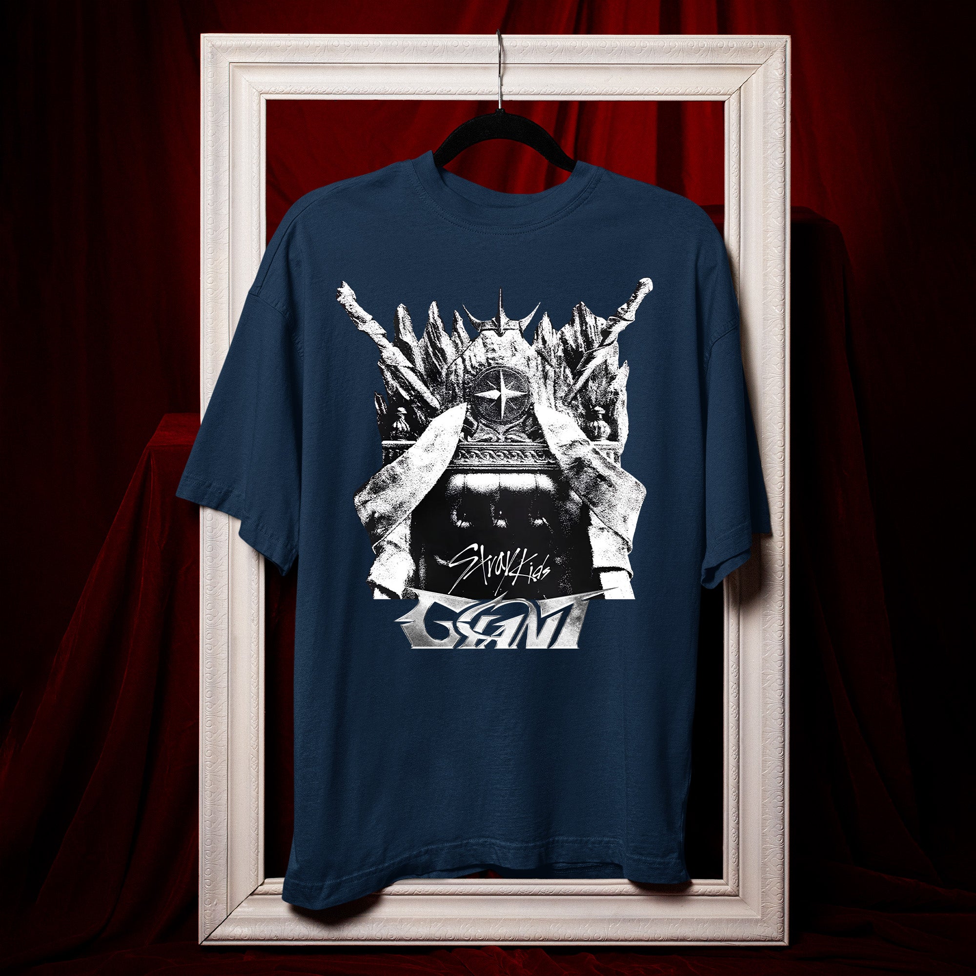 Stray Kids Giant Album Cover T-Shirt - Hang view, Y2K kpop concert tee