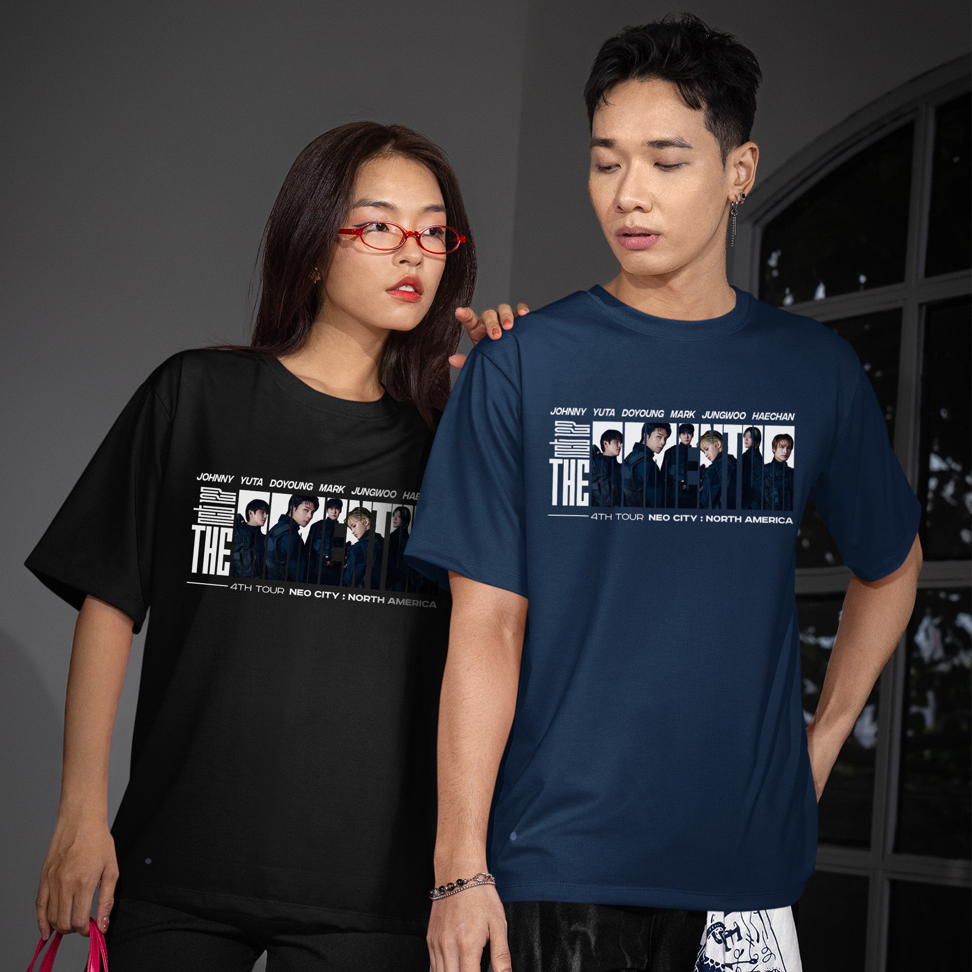 NCT 127 4th Tour Inspired T-Shirt - Couple view, Y2K kpop concert tee