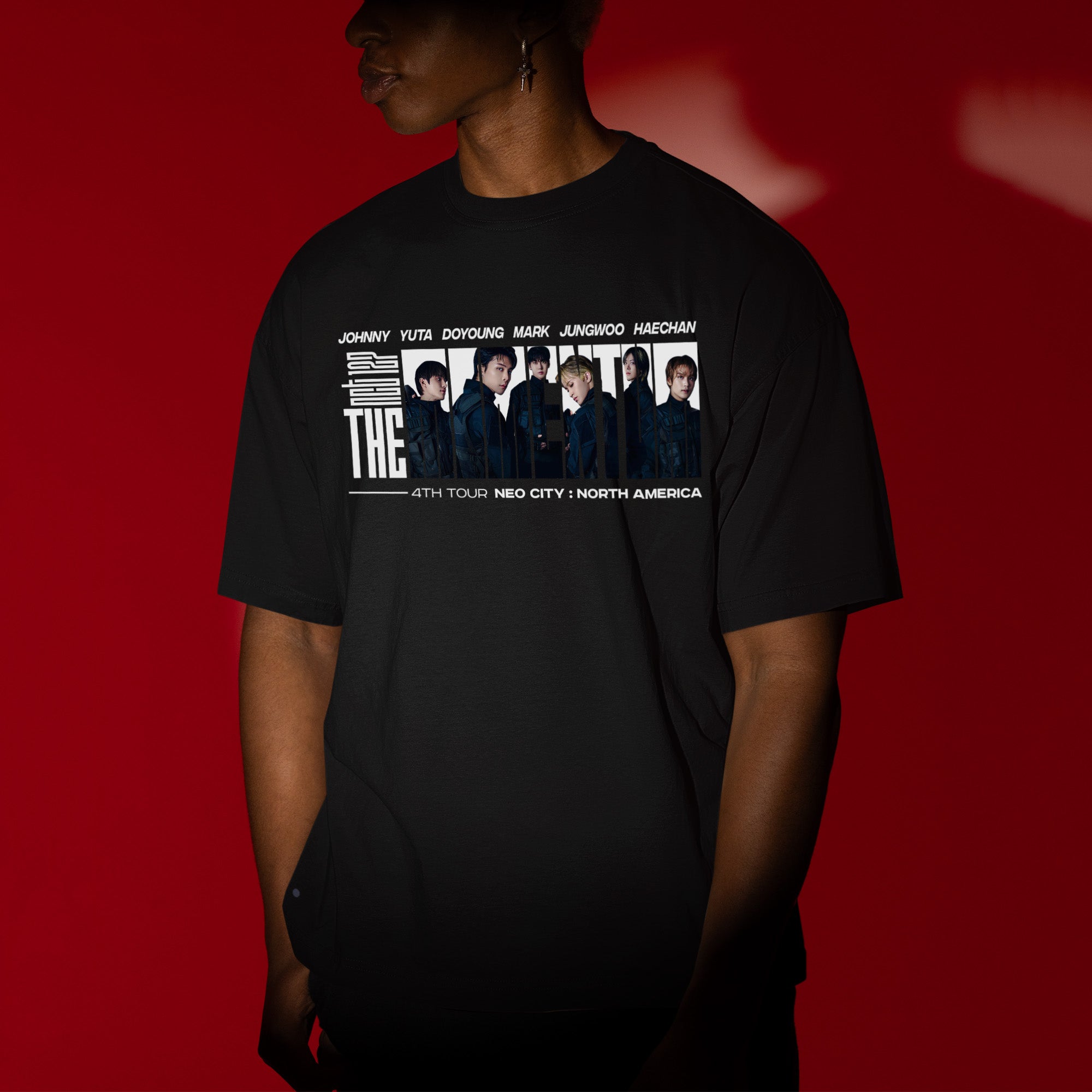 NCT 127 4th Tour Inspired T-Shirt - Men view, Y2K kpop concert tee