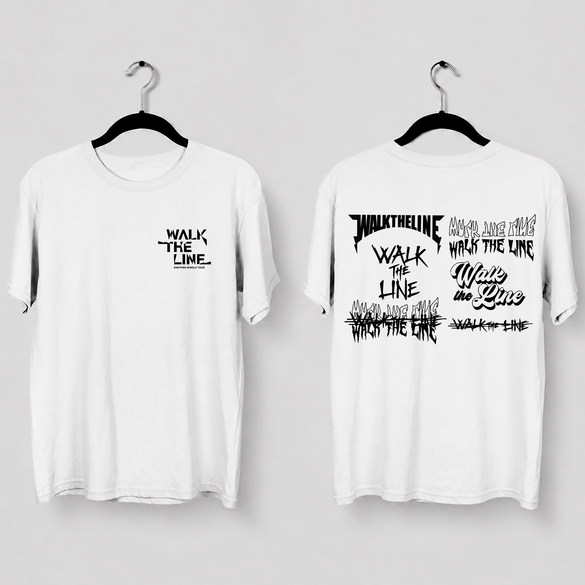 ENHYPEN Walk The Line World Tour T-Shirt - Main view, Y2K kpop concert tee