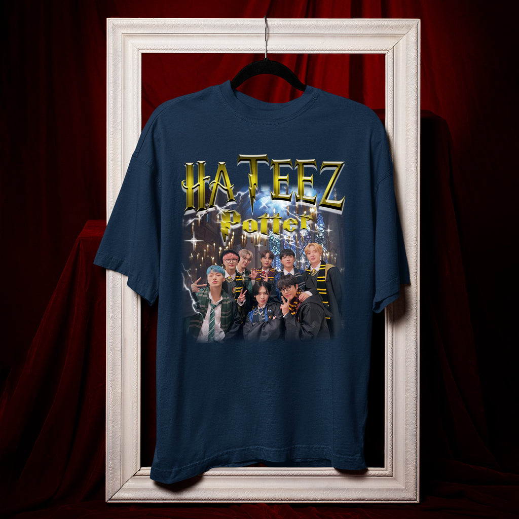ATEEZ Hateez Potter T-Shirt - Hang view, Y2K kpop concert tee