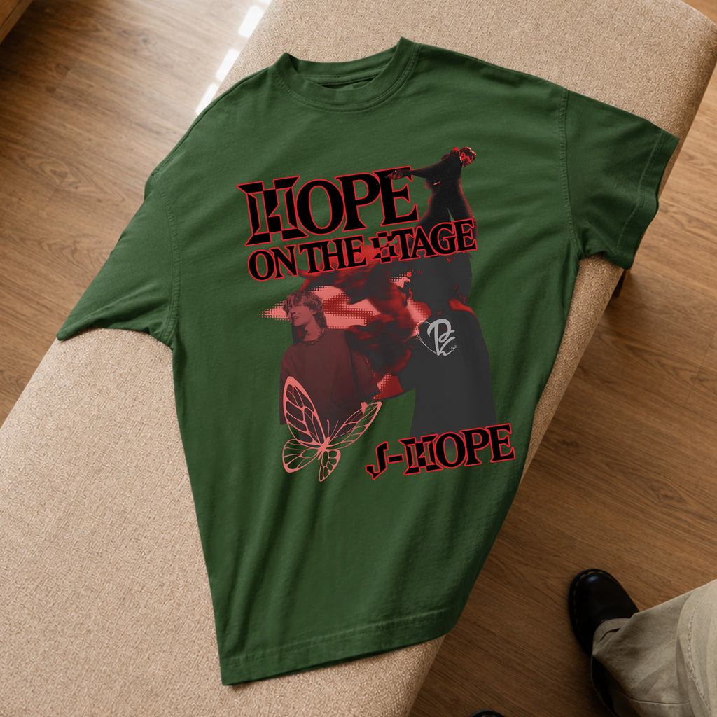 BTS J-Hope First Solo Concert T-Shirt - Spread view, Y2K kpop concert tee
