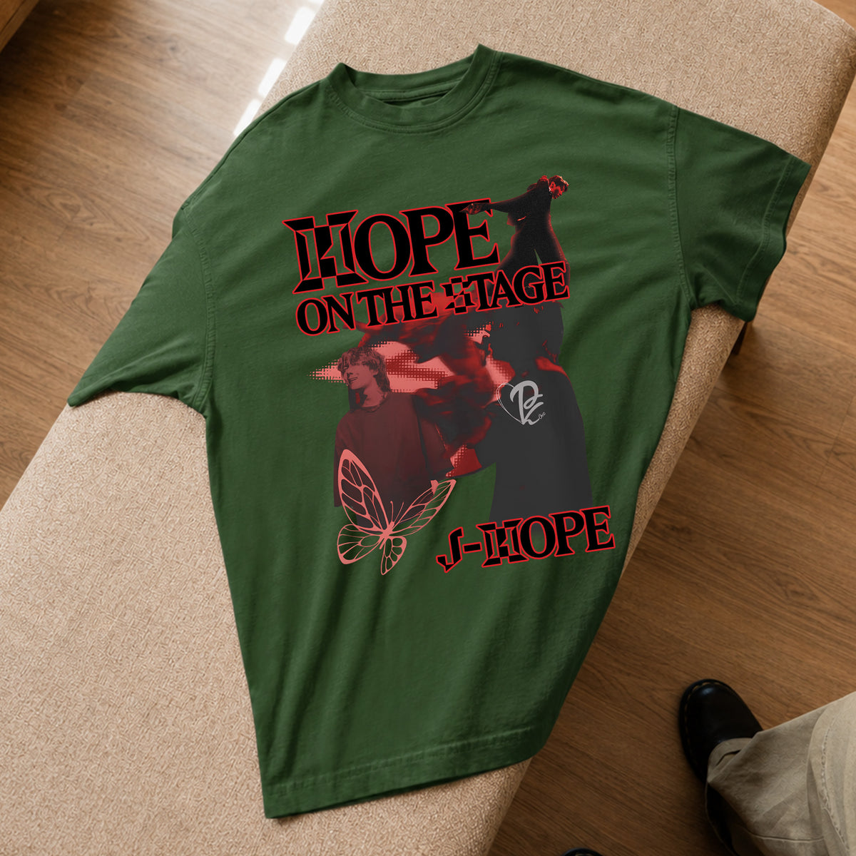 BTS J-Hope First Solo Concert T-Shirt - Spread view, Y2K kpop concert tee