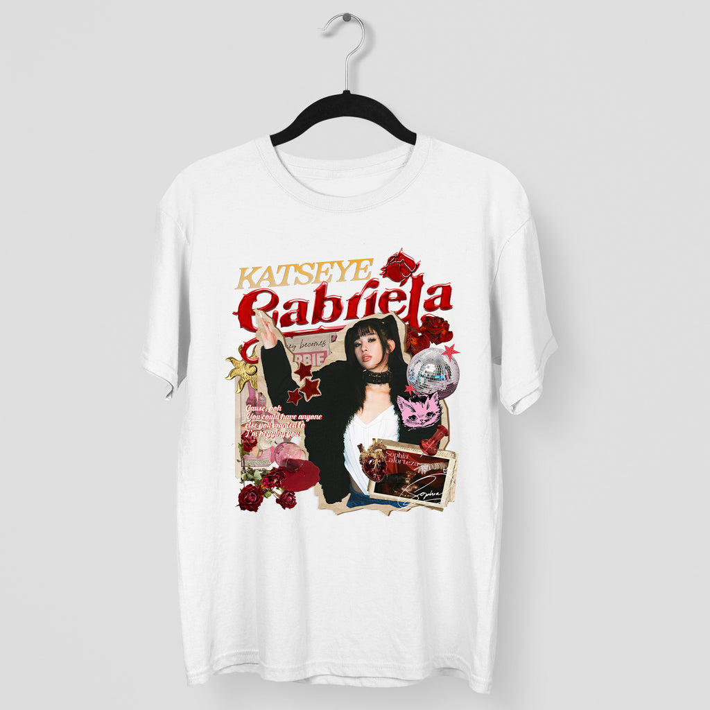 KATSEYE Gabriela Sophia T-Shirt - Main view, Y2K kpop concert tee