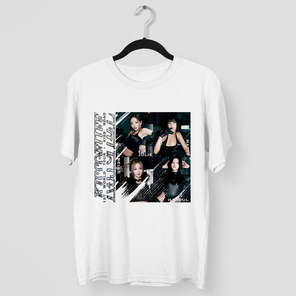 Kiss Of Life Member Graphic T-Shirt - Main view, Y2K kpop concert tee