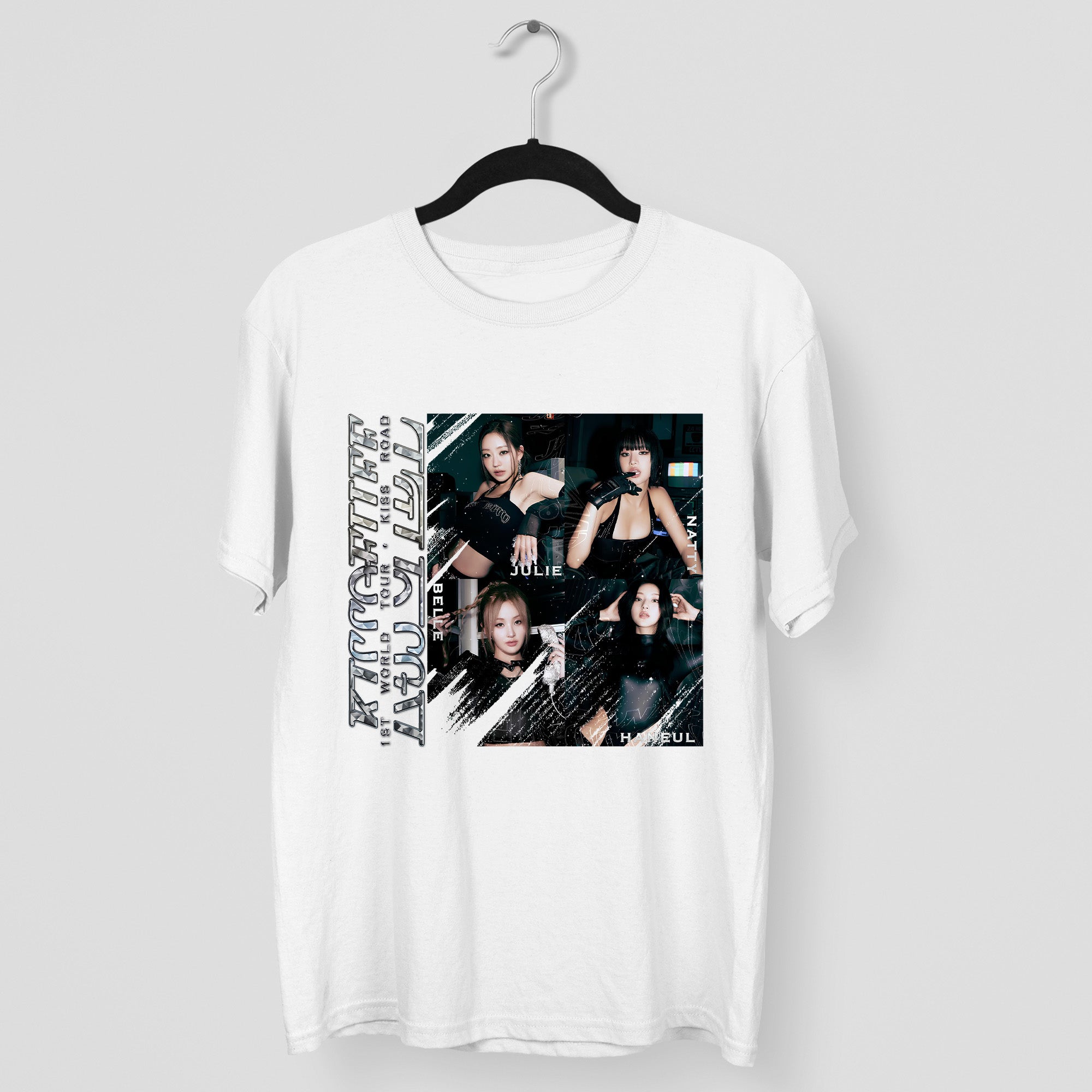 Kiss Of Life Member Graphic T-Shirt - Main view, Y2K kpop concert tee