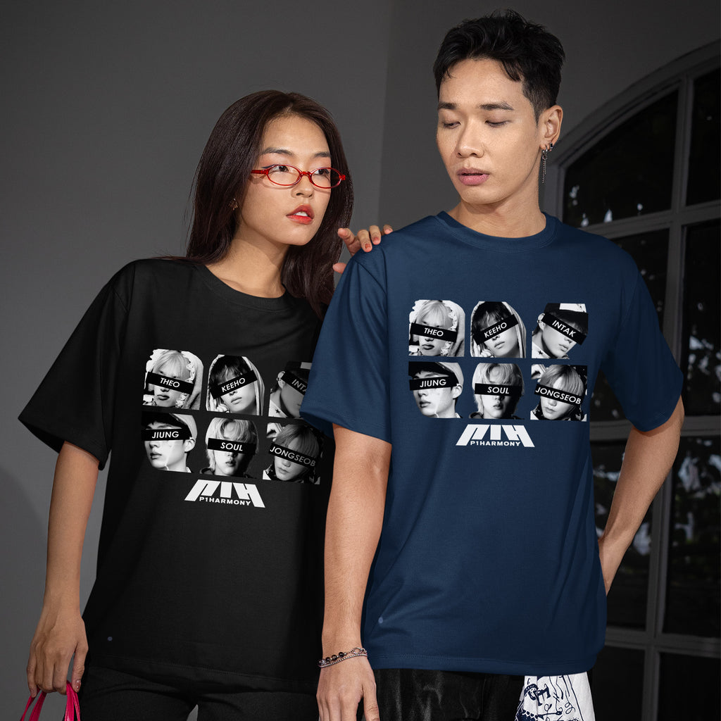 P1Harmony Members Keeho Theo Jiung Intak Soul, Jongseob T-Shirt - Couple view, Y2K kpop concert tee