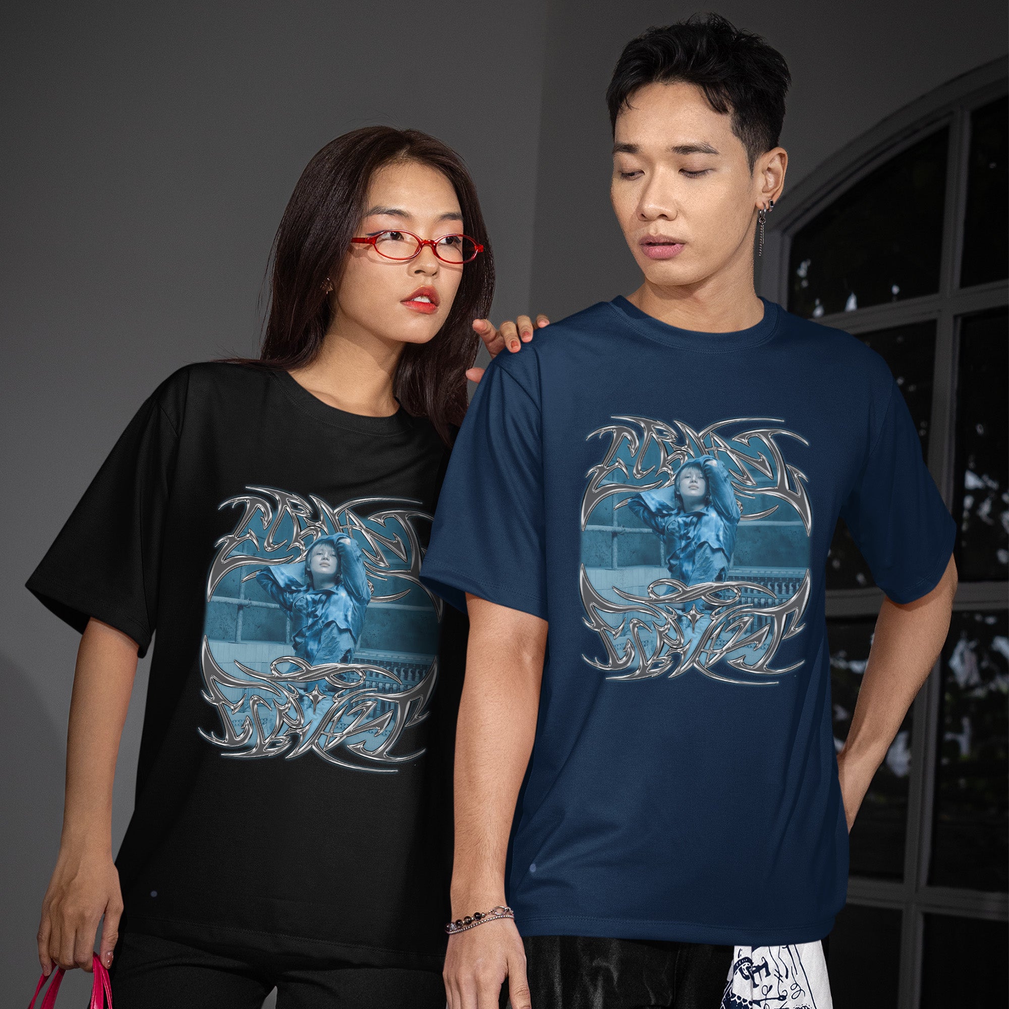 Taemin Retro Shinee T-Shirt - Couple view, Y2K kpop concert tee