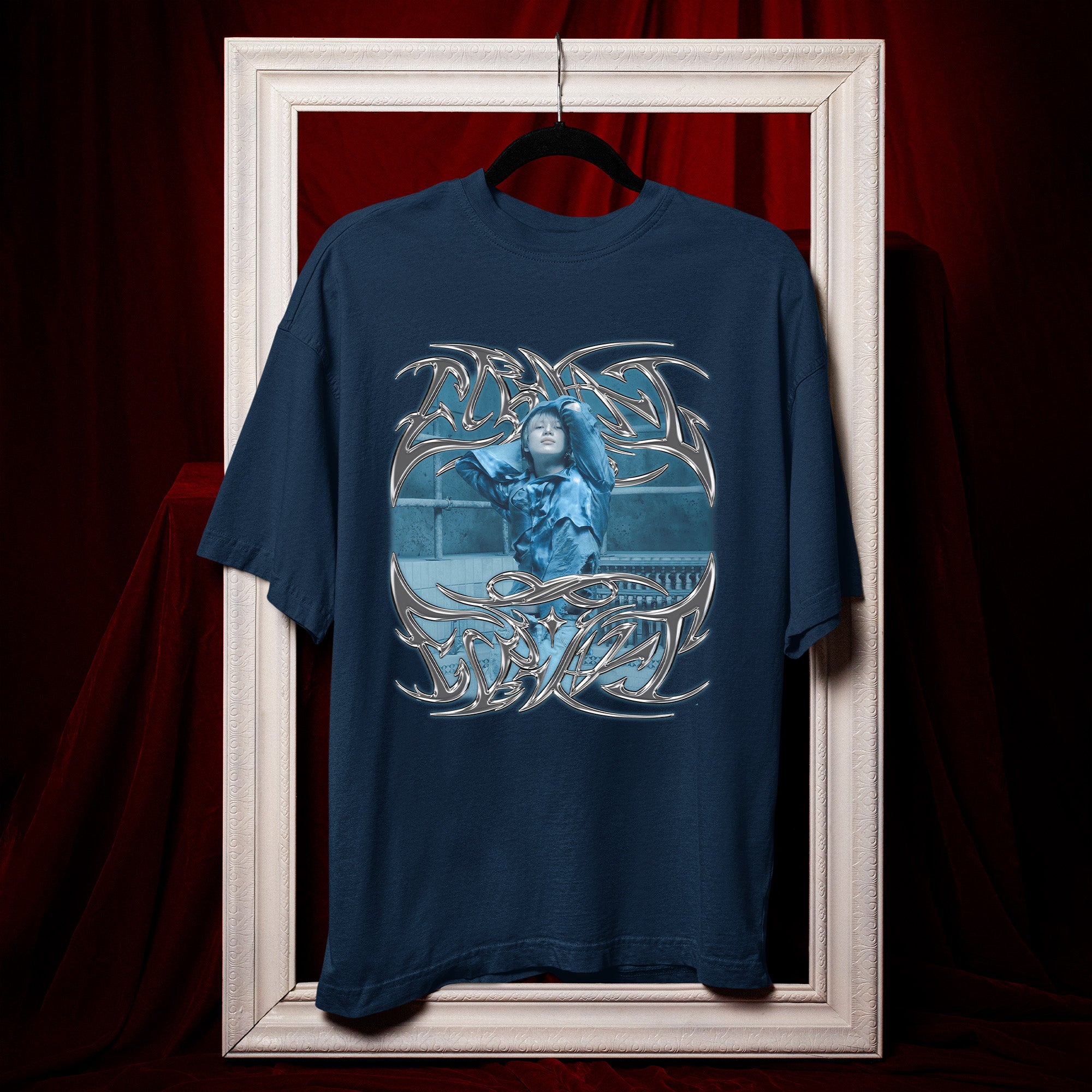 Taemin Retro Shinee T-Shirt - Hang view, Y2K kpop concert tee