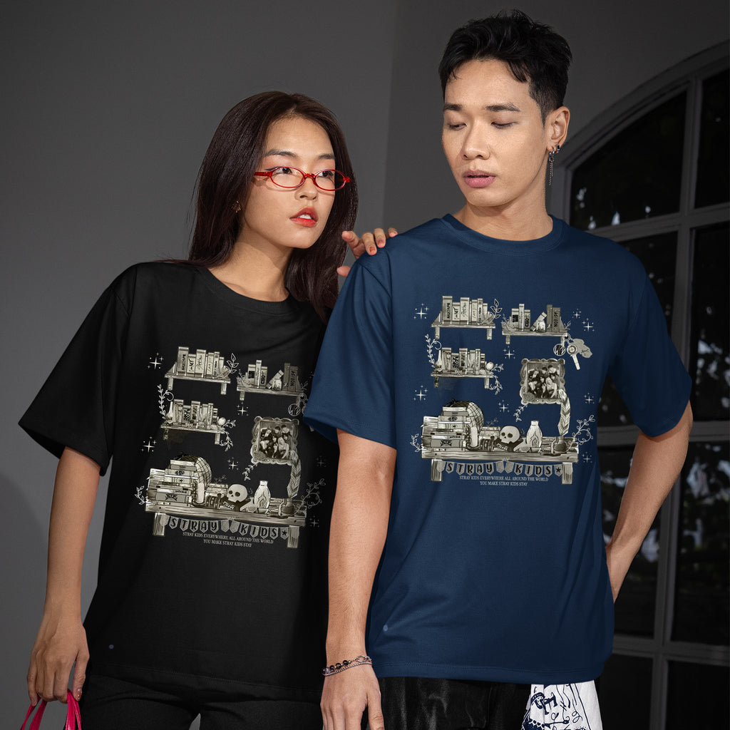 Stray Kids Everywhere T-Shirt - Couple view, Y2K kpop concert tee