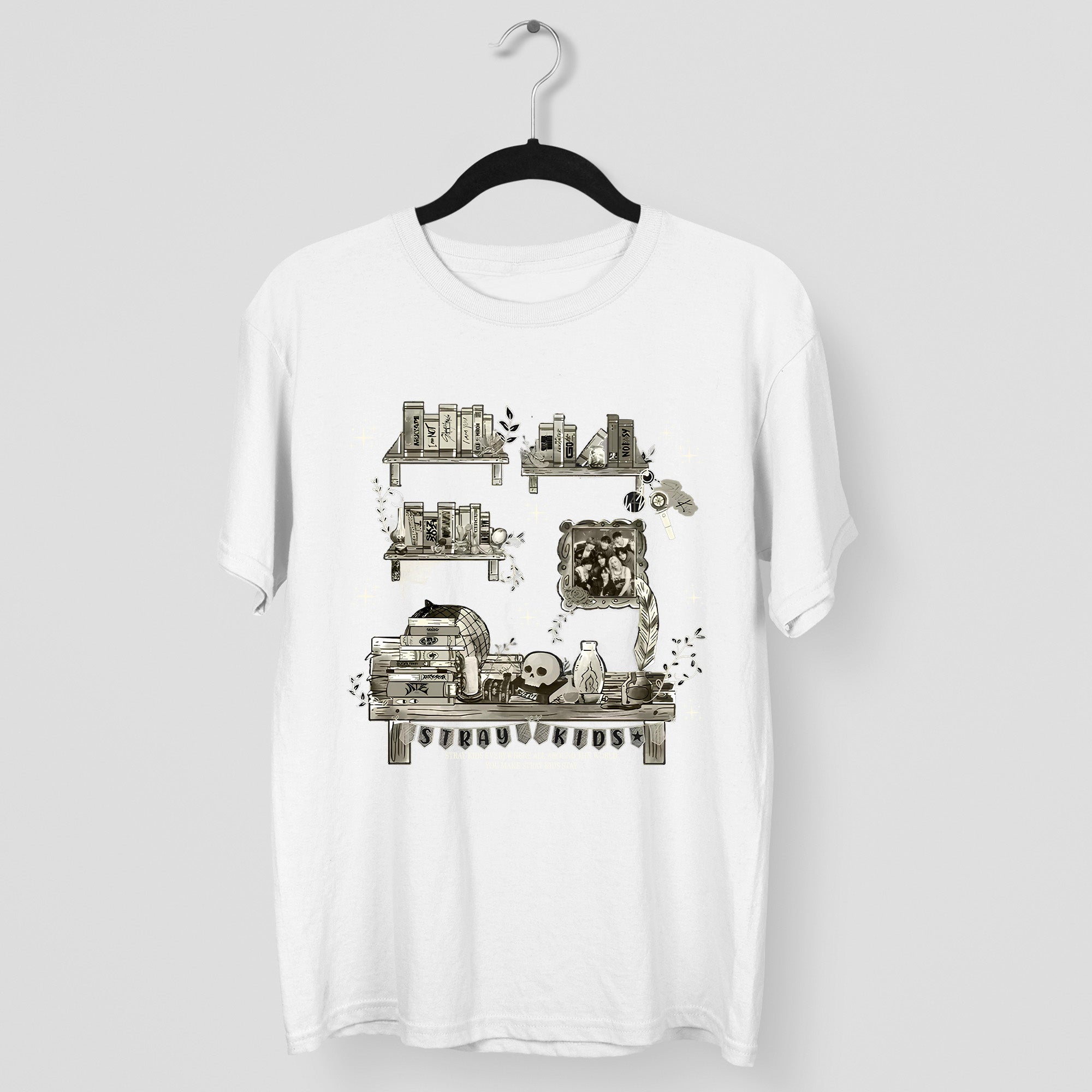 Stray Kids Everywhere T-Shirt - Main view, Y2K kpop concert tee