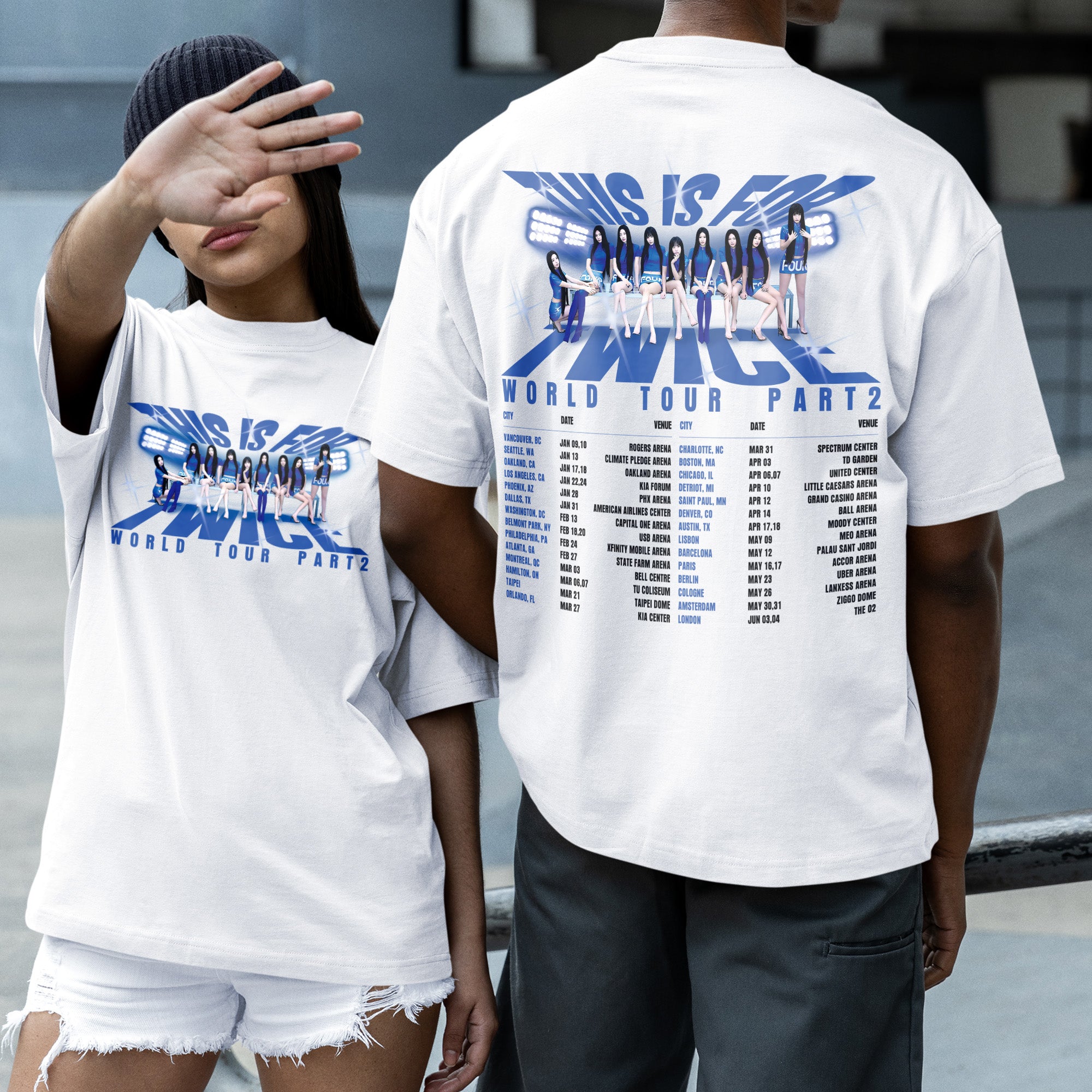 TWICE This IS For in US & EU T-Shirt - Couple 2 view, Y2K kpop concert tee