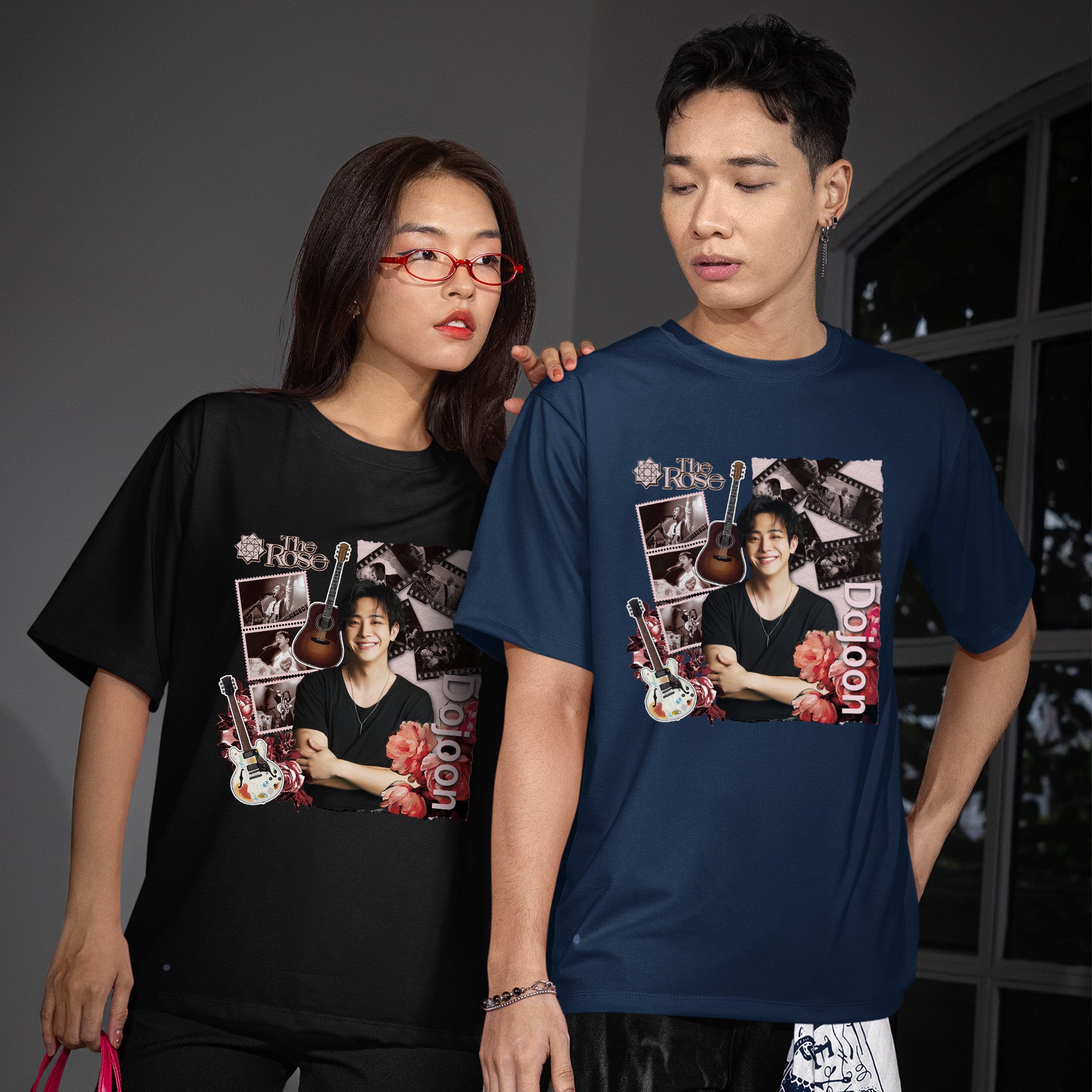 The Rose Dojoon T-Shirt - Couple view, Y2K kpop concert tee