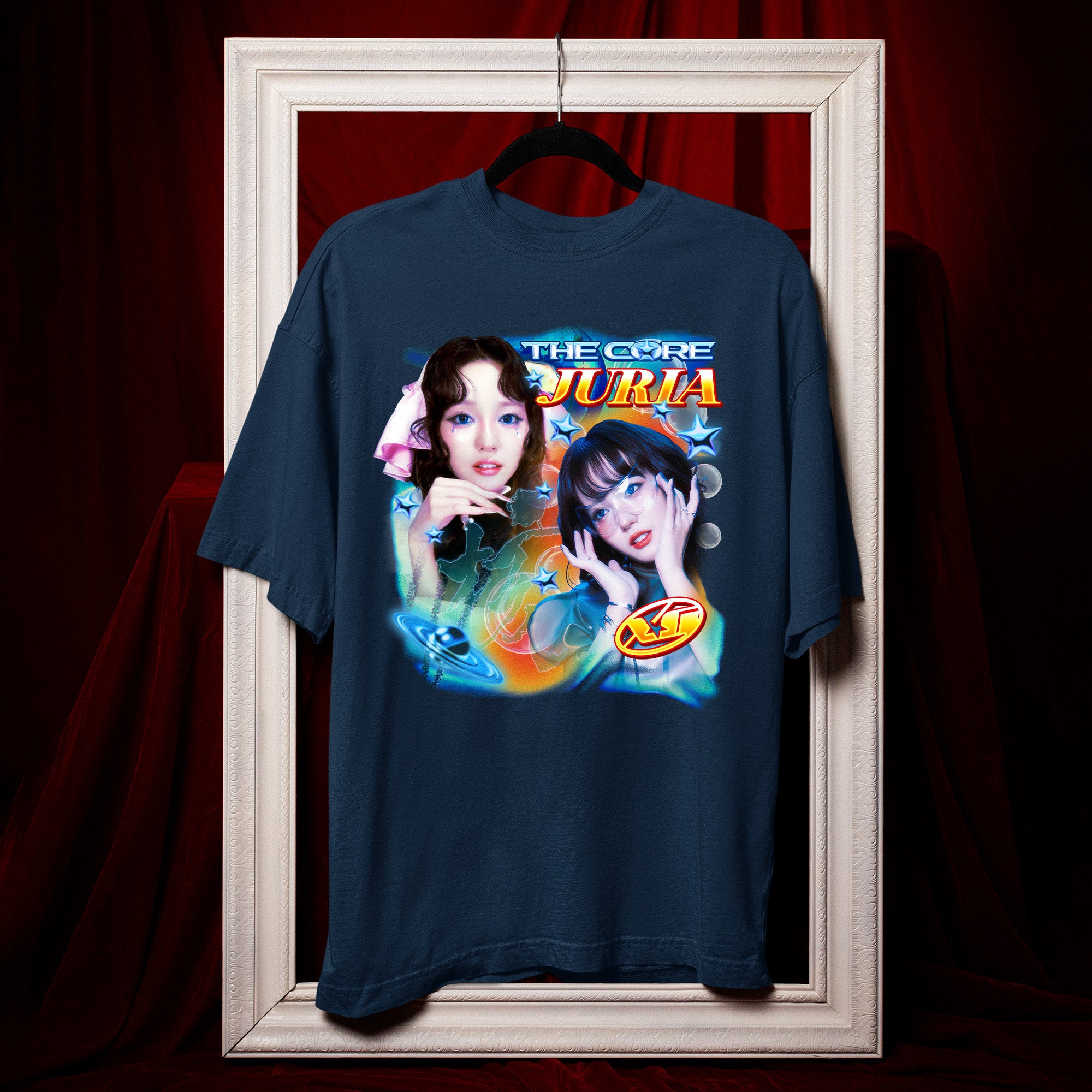 XG The Core Juria T-Shirt - Hang view, Y2K kpop concert tee