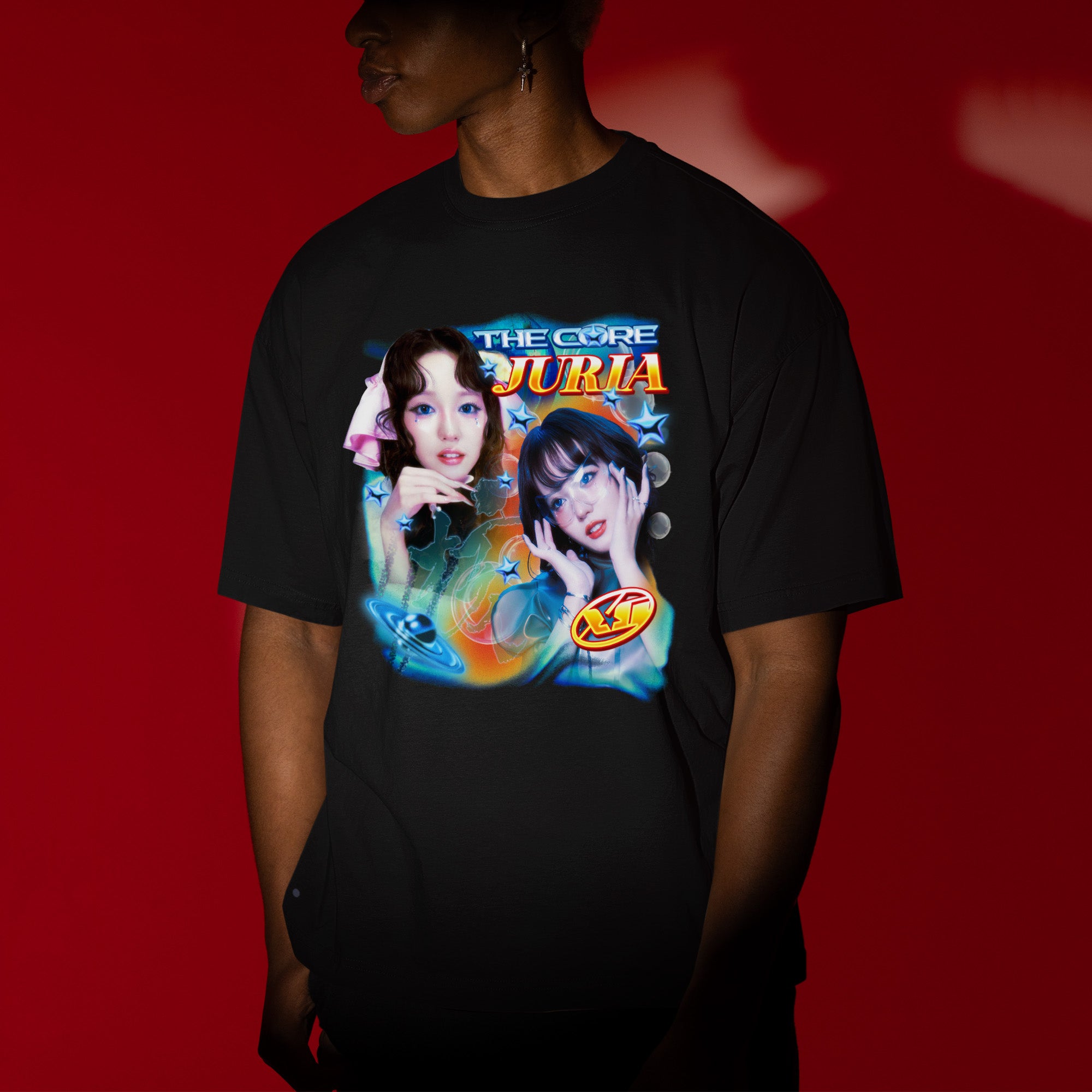 XG The Core Juria T-Shirt - Men view, Y2K kpop concert tee