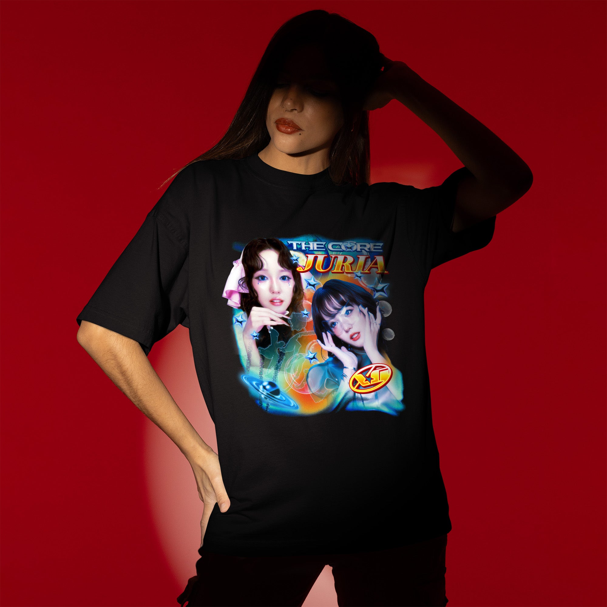XG The Core Juria T-Shirt - Women view, Y2K kpop concert tee
