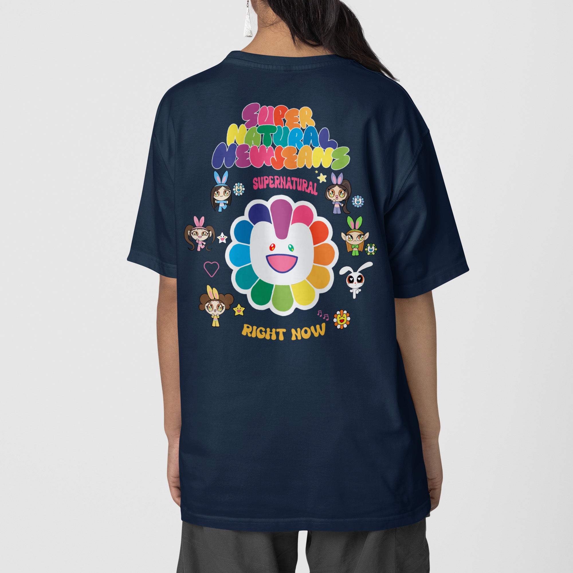 NewJeans Super Natural T-Shirt - Back view, Y2K kpop concert tee