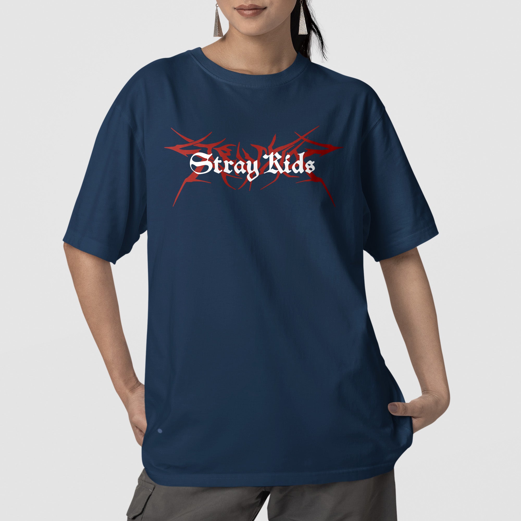 Stray Kids Domin ATE Tour Classic T-Shirt - Front view, Y2K kpop concert tee