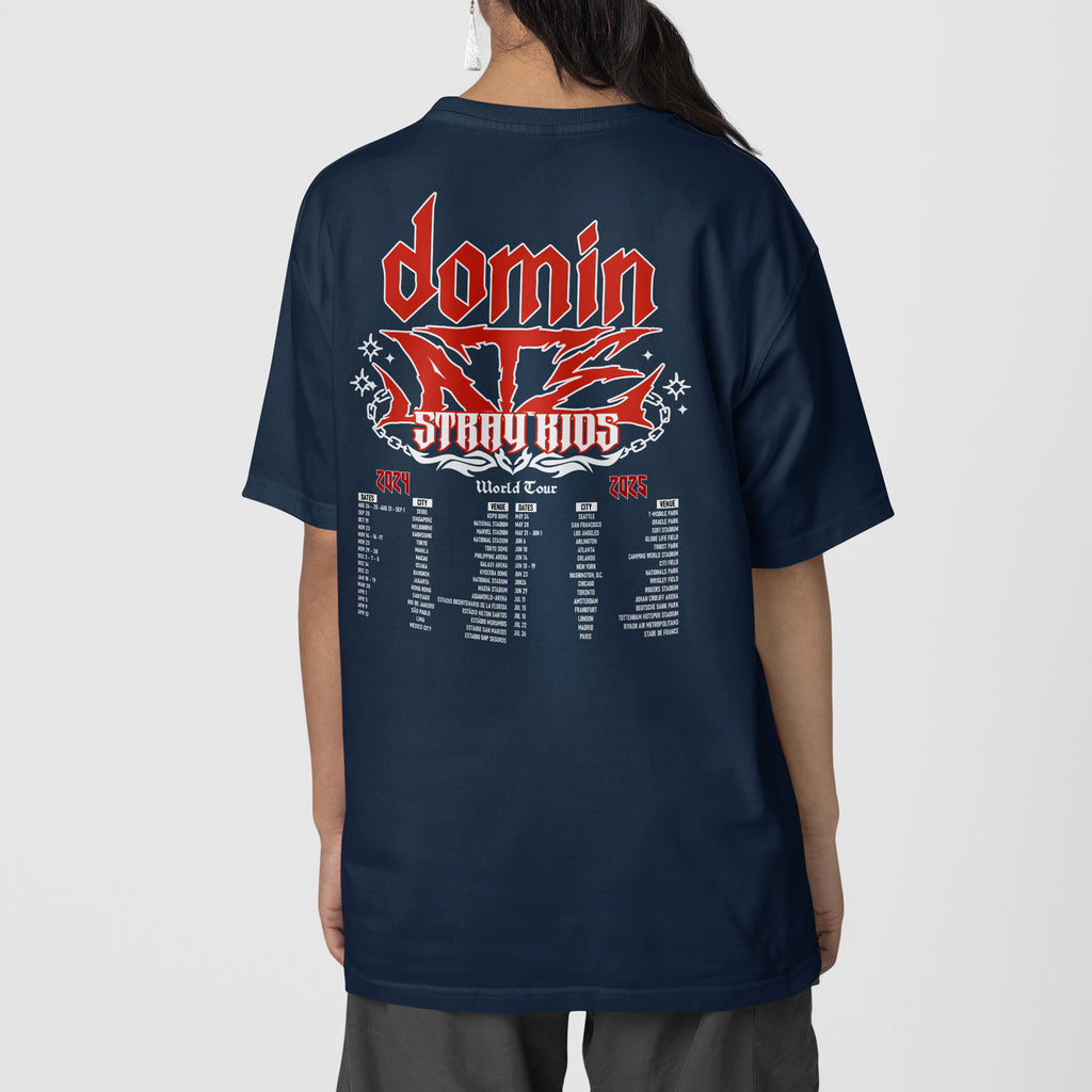 Stray Kids Domin ATE Tour Inspired T-Shirt - Back view, Y2K kpop concert tee