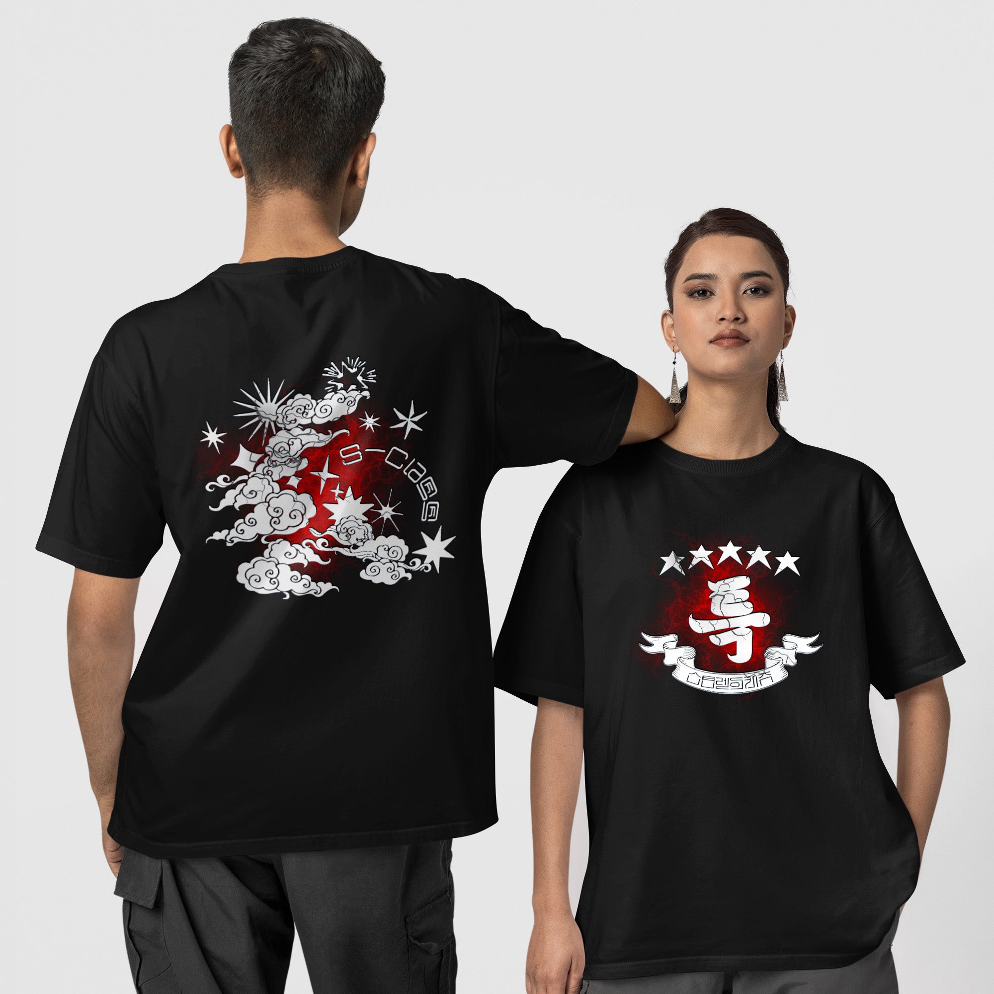 Stray Kids 5 Stars T-Shirt - Couple 1 view, Y2K kpop concert tee
