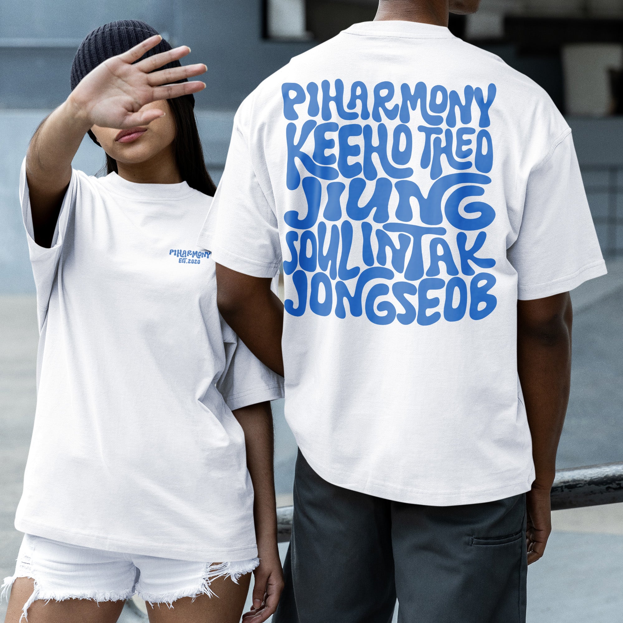 P1Harmony Est 2020 T-Shirt - Couple 2 view, Y2K kpop concert tee