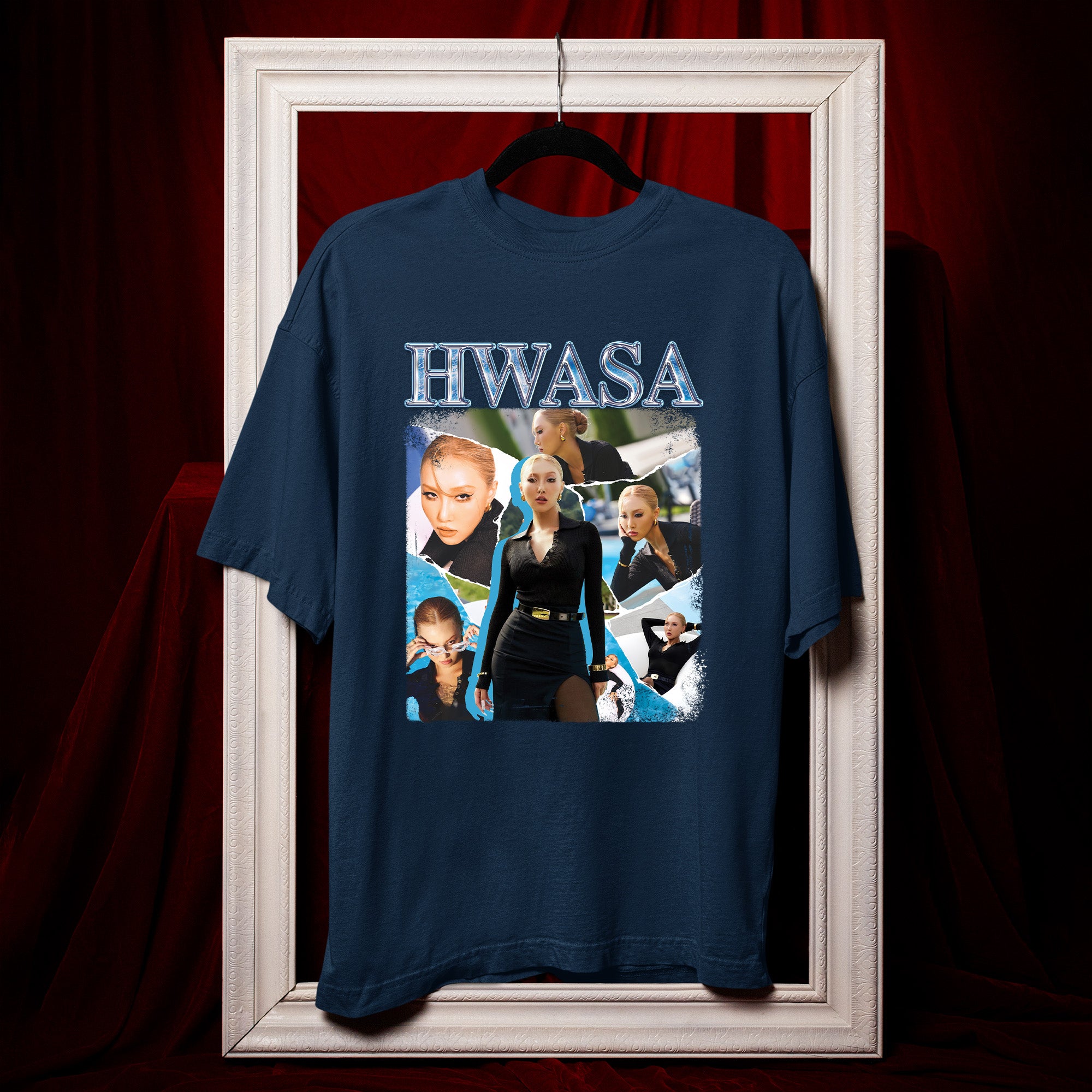 Hwasa Retro Classic T-Shirt - Hang view, Y2K kpop concert tee
