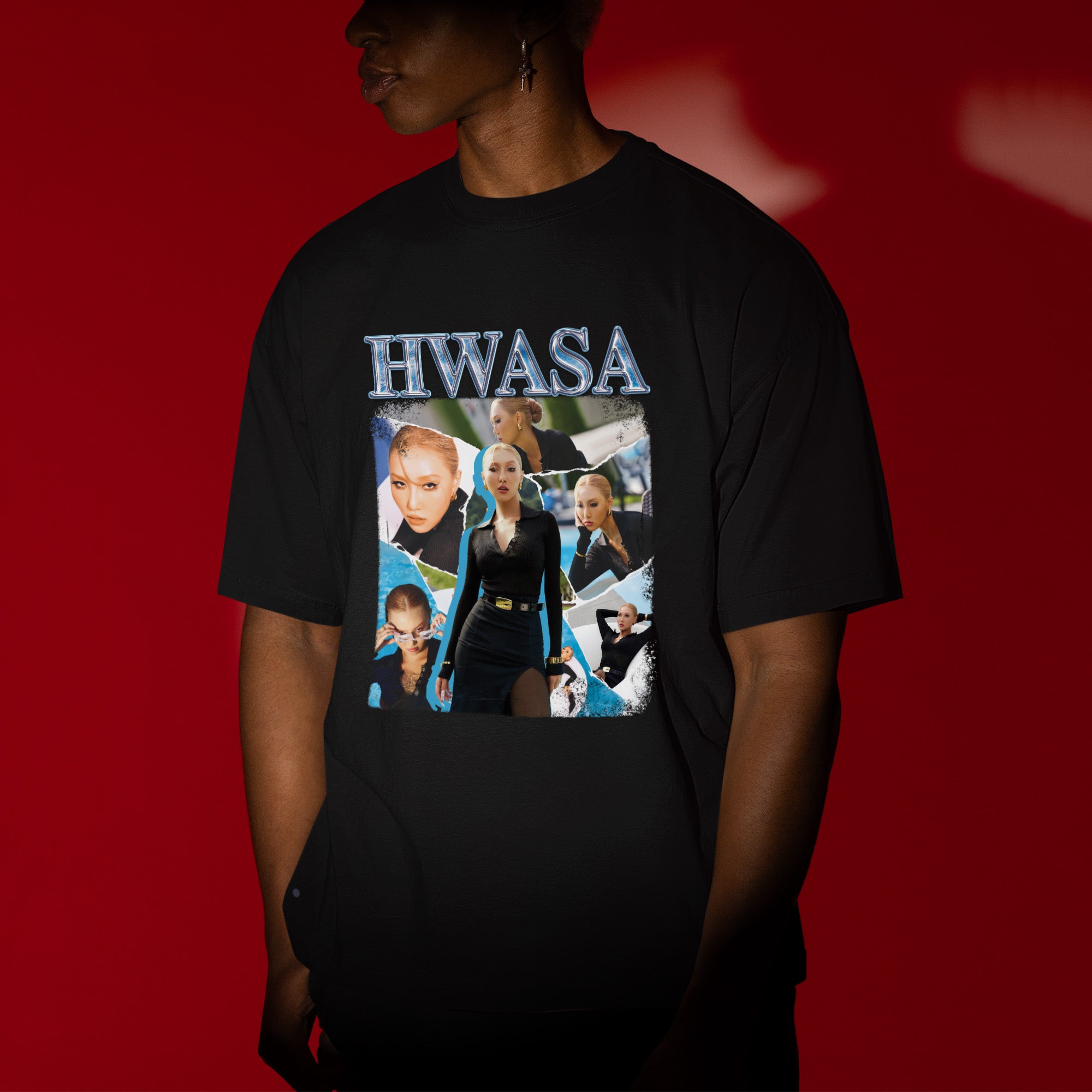 Hwasa Retro Classic T-Shirt - Men view, Y2K kpop concert tee