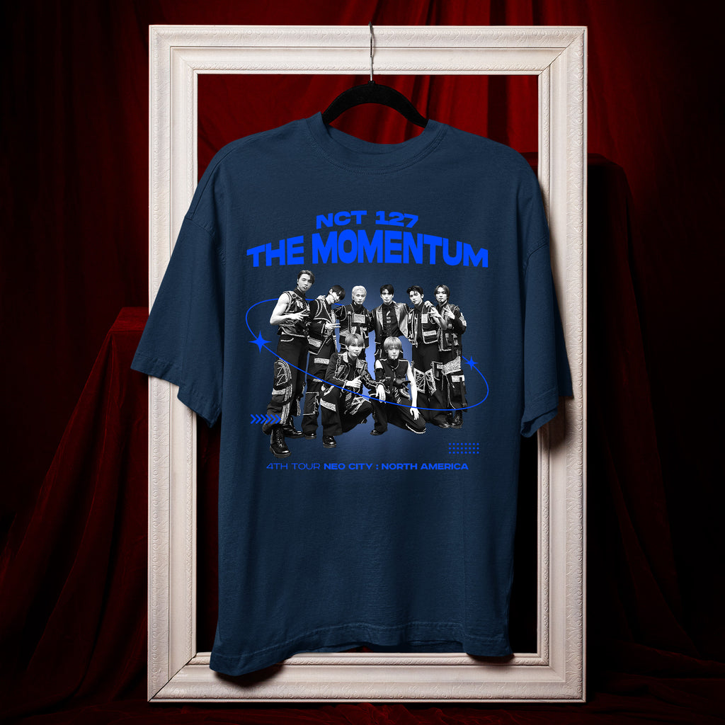 NCT 127 Retro Momentum Concert T-Shirt - Hang view, Y2K kpop concert tee