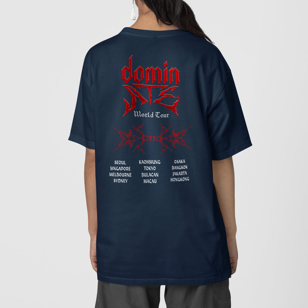 Stray Kids Asia DominATE World Tour T-Shirt - Back view, Y2K kpop concert tee