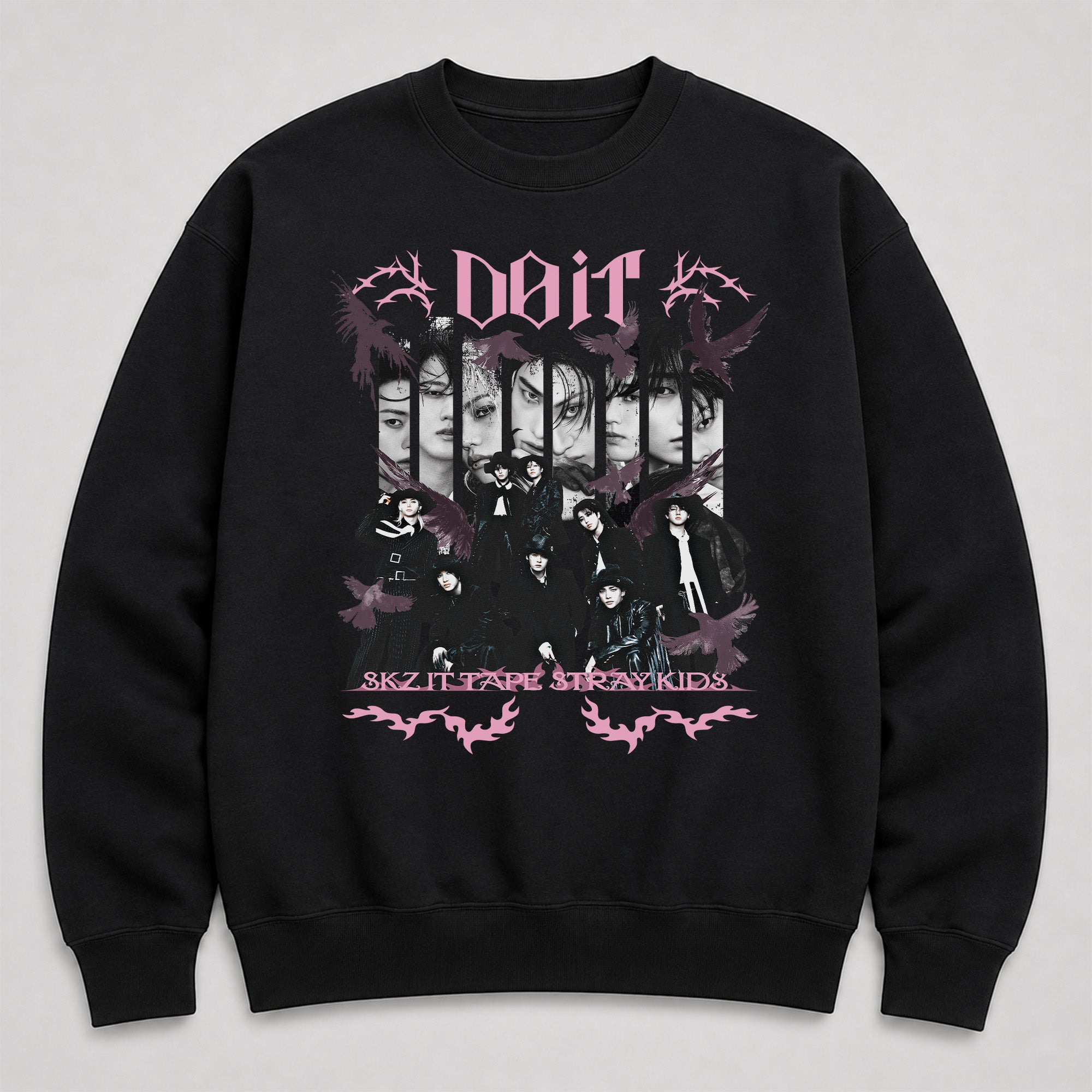 Stray Kids Do it It Tape Sweatshirt - Main view, Y2K kpop concert sweatshirt