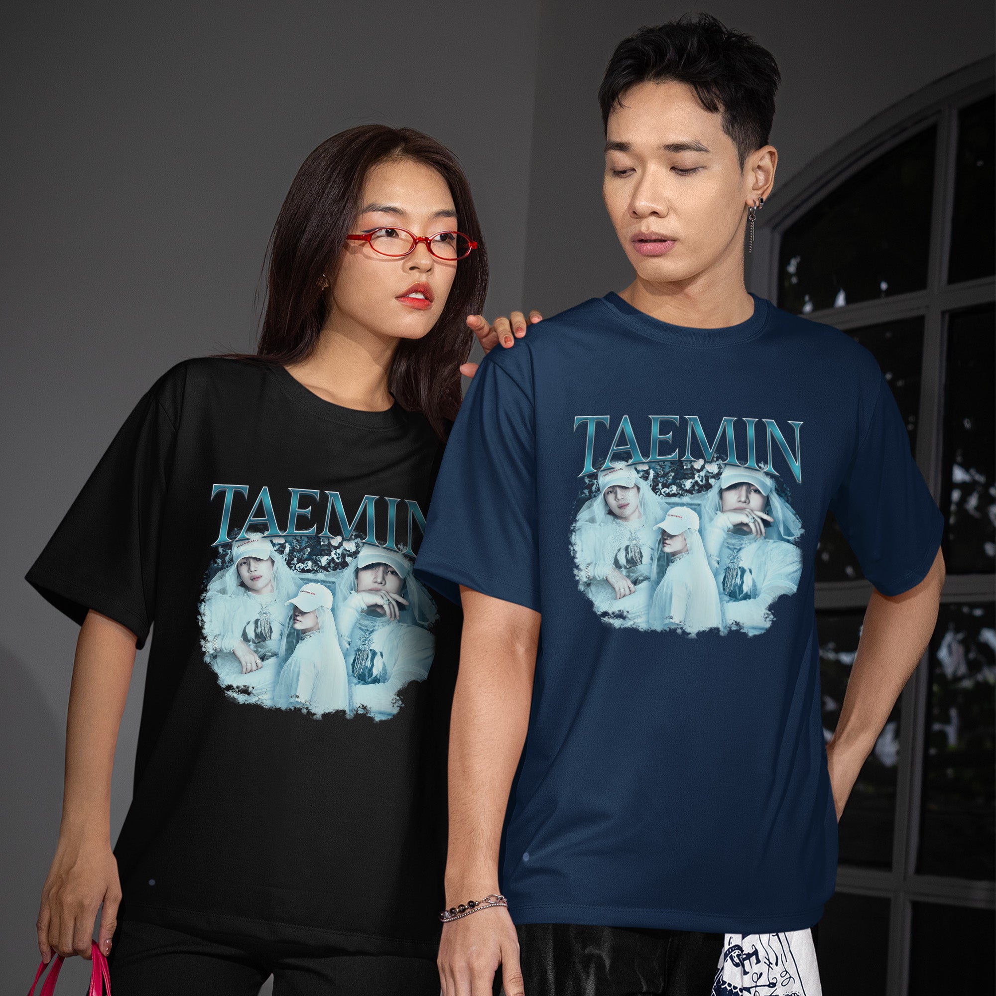 Taemin Kpop Bias T-Shirt - Couple view, Y2K kpop concert tee