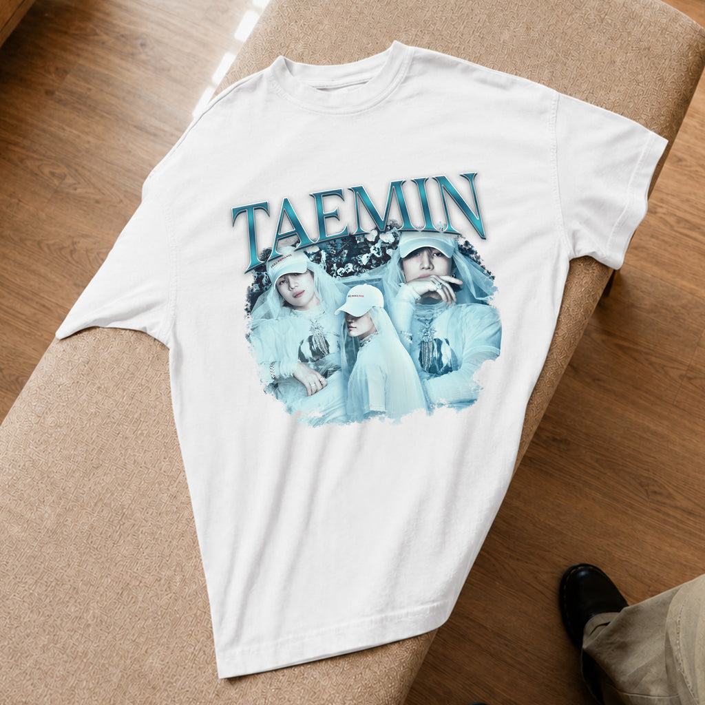 Taemin Kpop Bias T-Shirt - Spread view, Y2K kpop concert tee