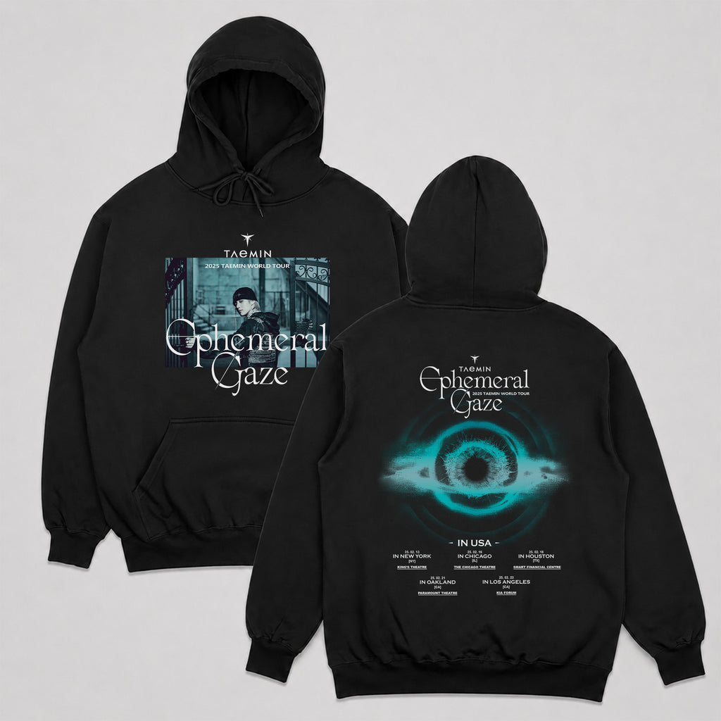 Taemin in USA 2025 Hoodie - Main view, Y2K kpop concert hoodie