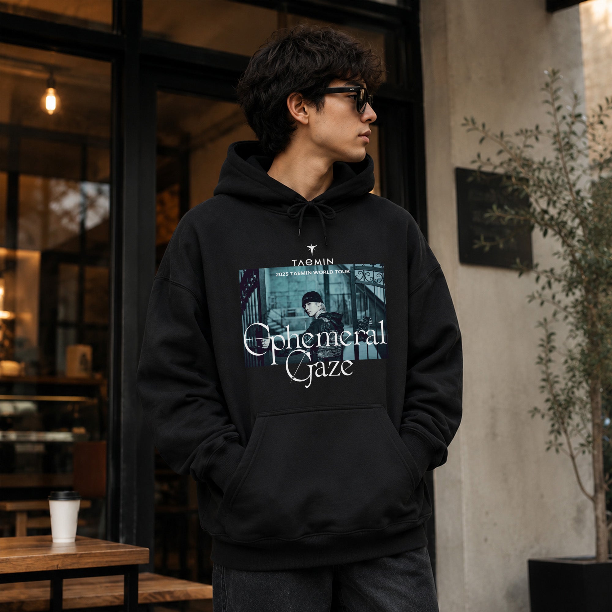 Taemin in USA 2025 Hoodie - Men Front view, Y2K kpop concert hoodie