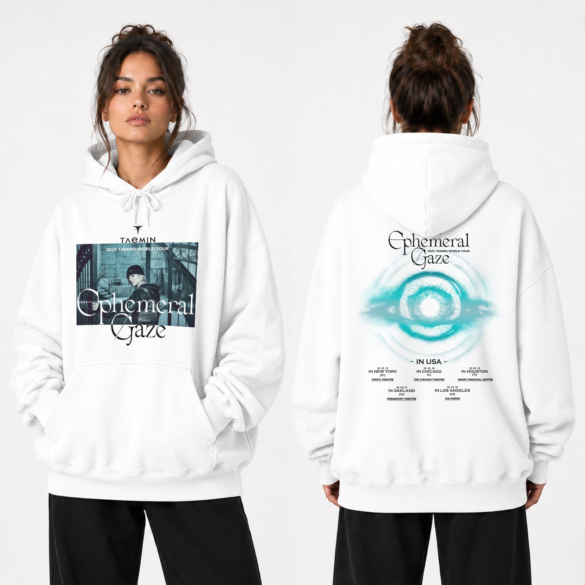 Taemin in USA 2025 Hoodie - Women view, Y2K kpop concert hoodie