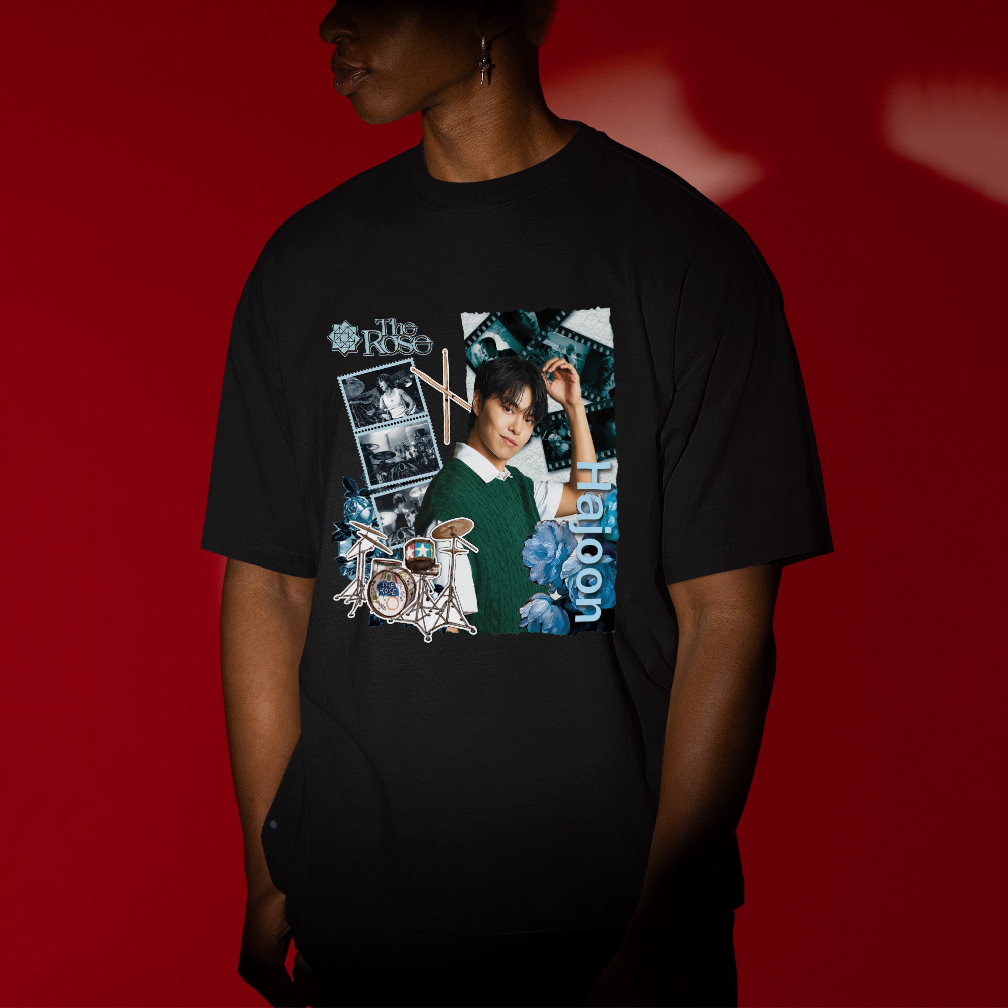 The Rose Hajoon T-Shirt - Men view, Y2K kpop concert tee