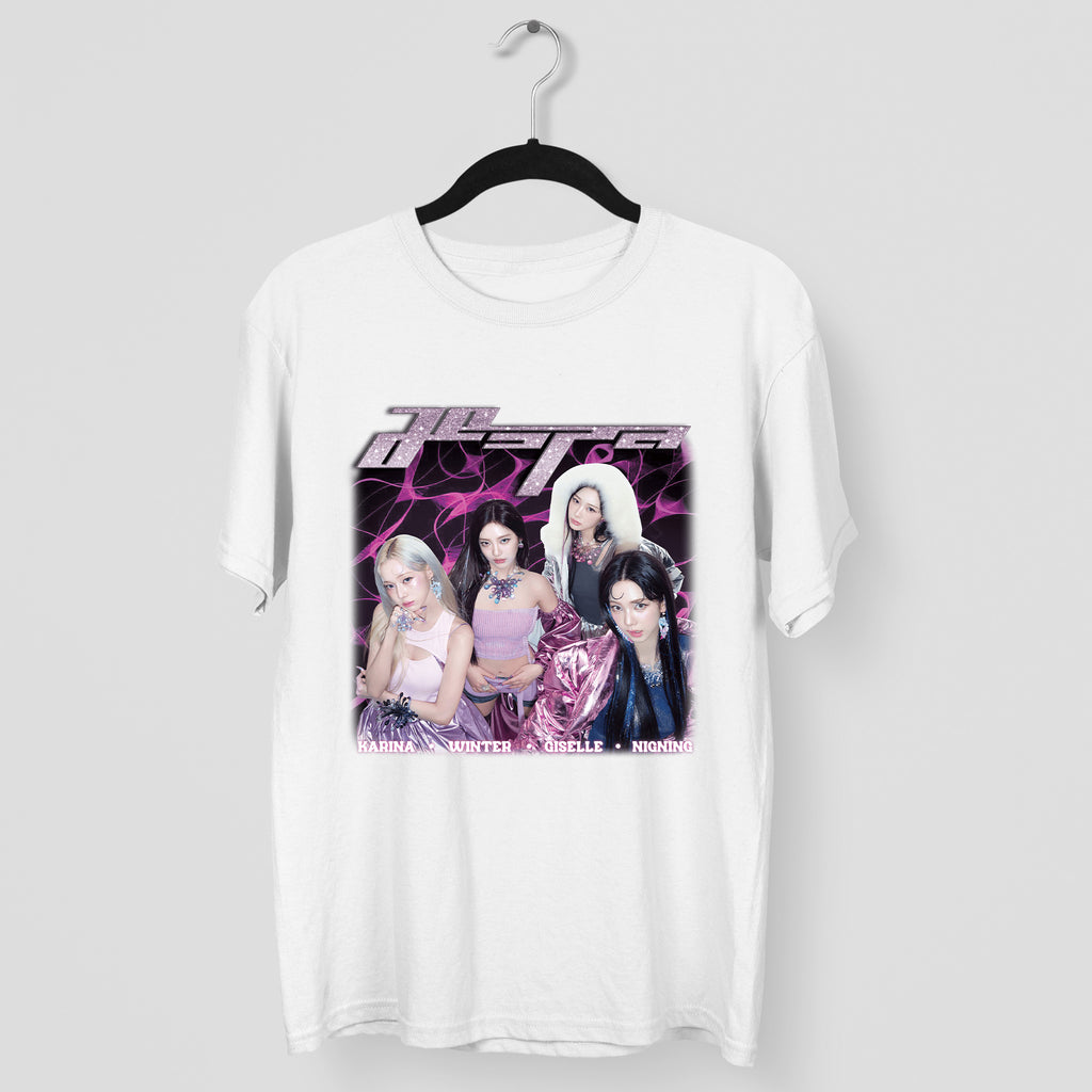 AESPA Member T-Shirt - Main view, Y2K kpop concert tee