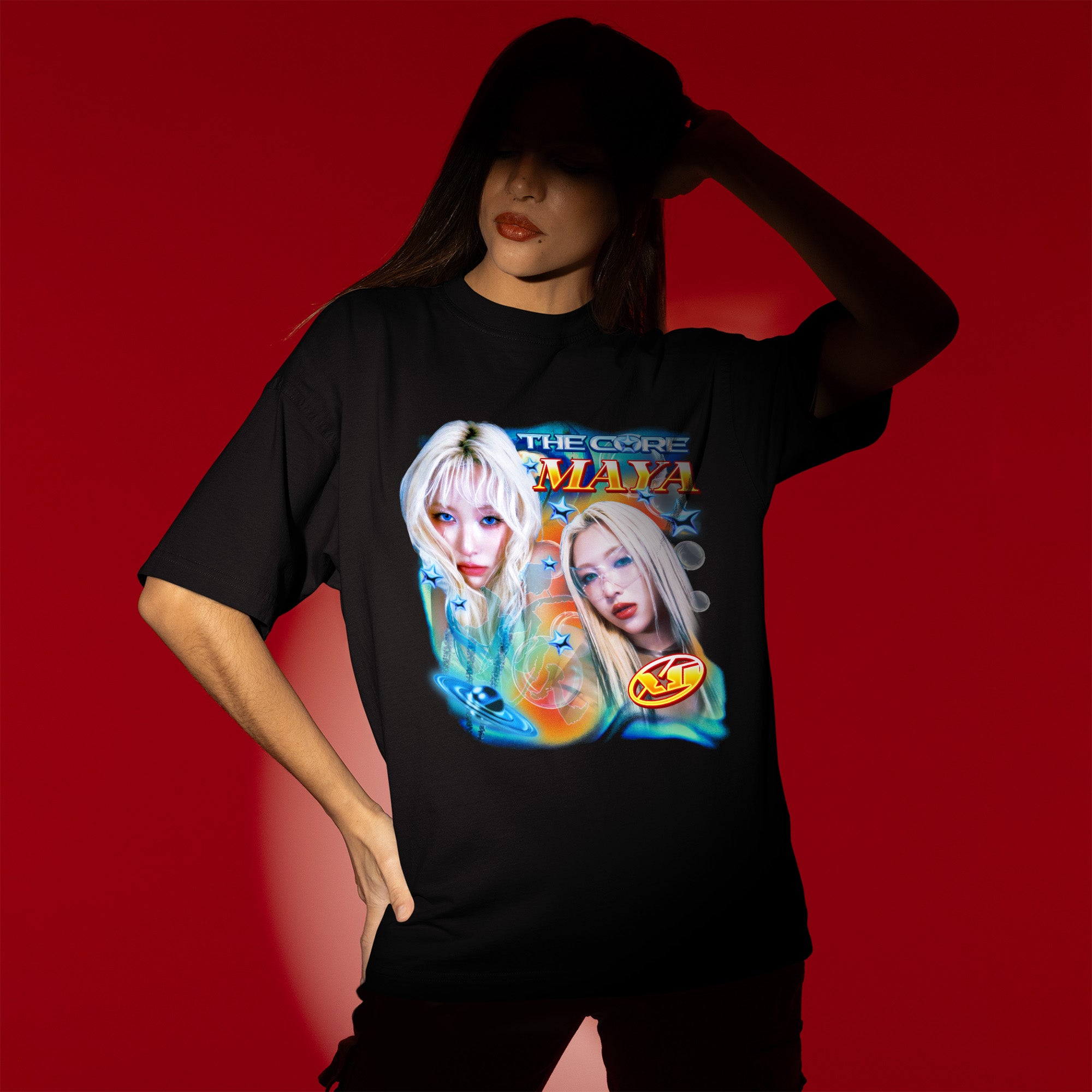 XG The Core Maya T-Shirt - Women view, Y2K kpop concert tee