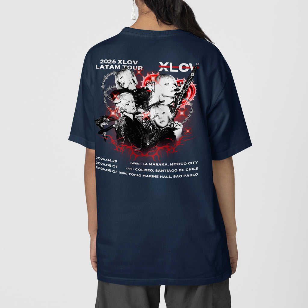 XLOV Latam Concert T-Shirt - Back view, Y2K kpop concert tee
