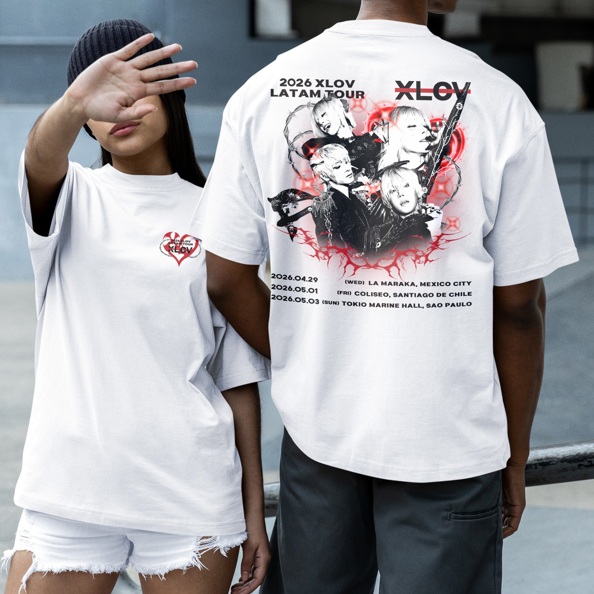 XLOV Latam Concert T-Shirt - Couple 2 view, Y2K kpop concert tee