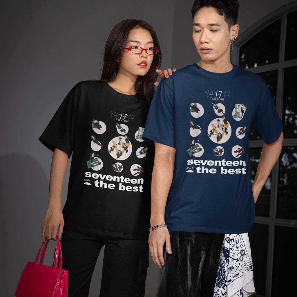 SEVENTEEN The Best T-Shirt - Couple view, Y2K kpop concert tee