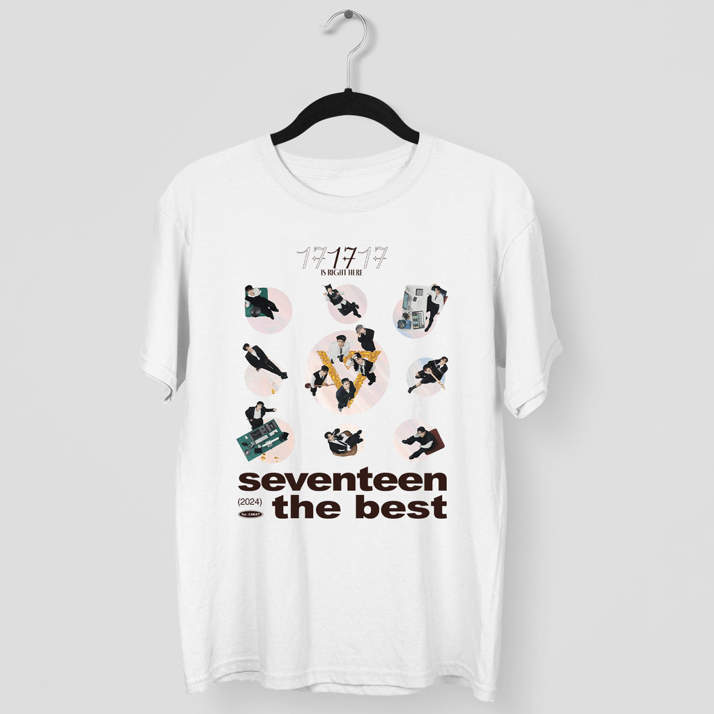 SEVENTEEN The Best T-Shirt - Main view, Y2K kpop concert tee