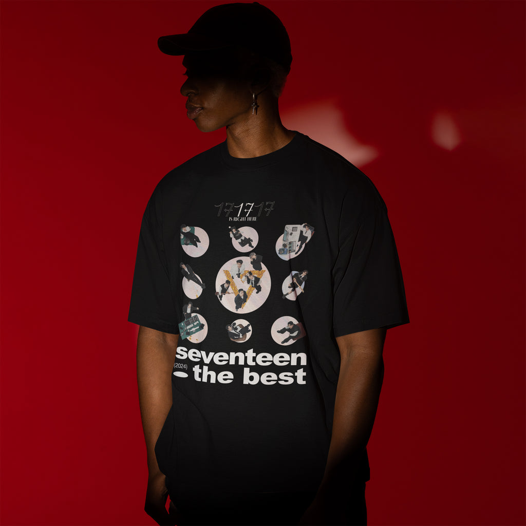 SEVENTEEN The Best T-Shirt - Men view, Y2K kpop concert tee